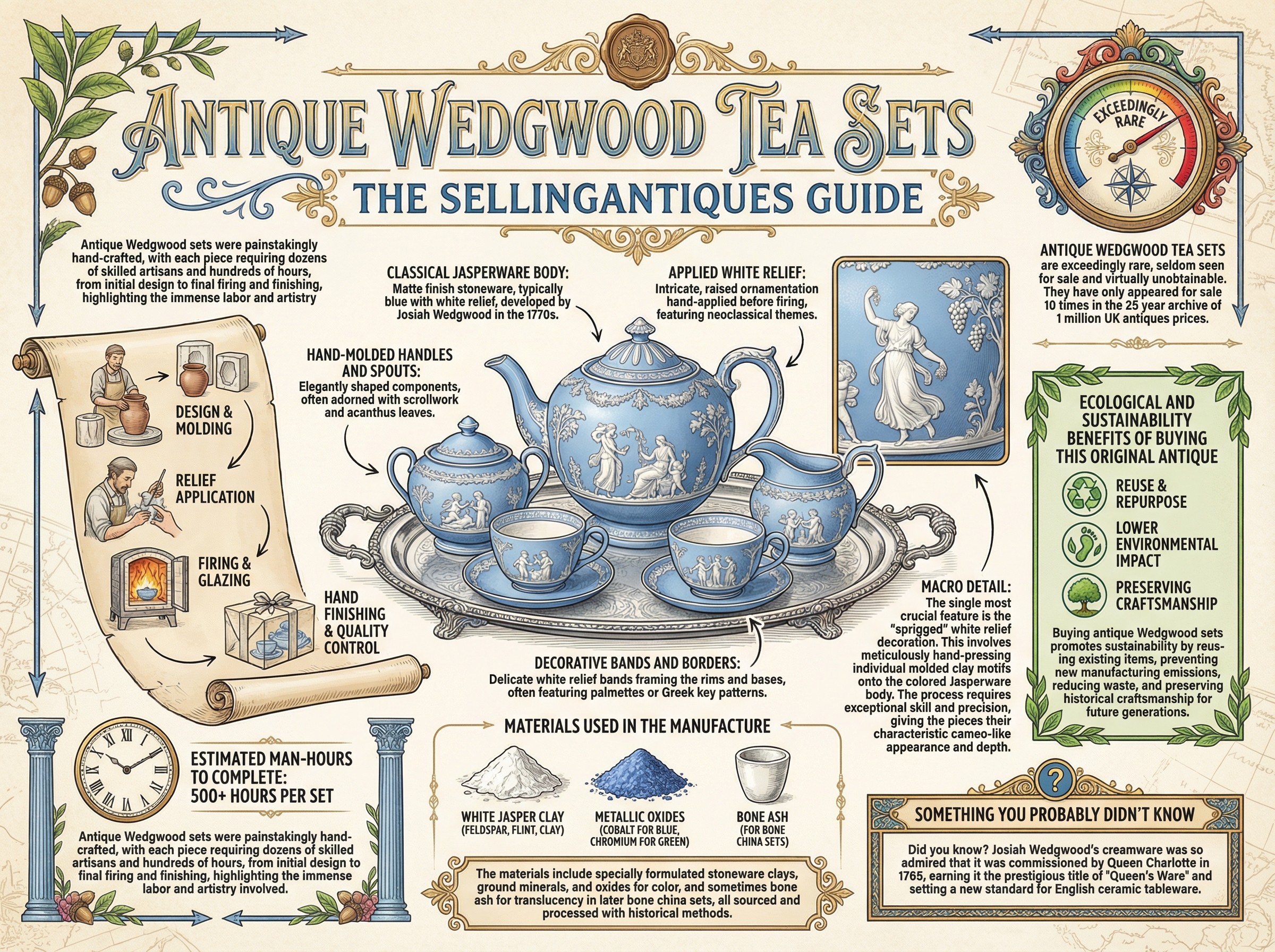 Antique Wedgwood Tea Sets Guide Infographic