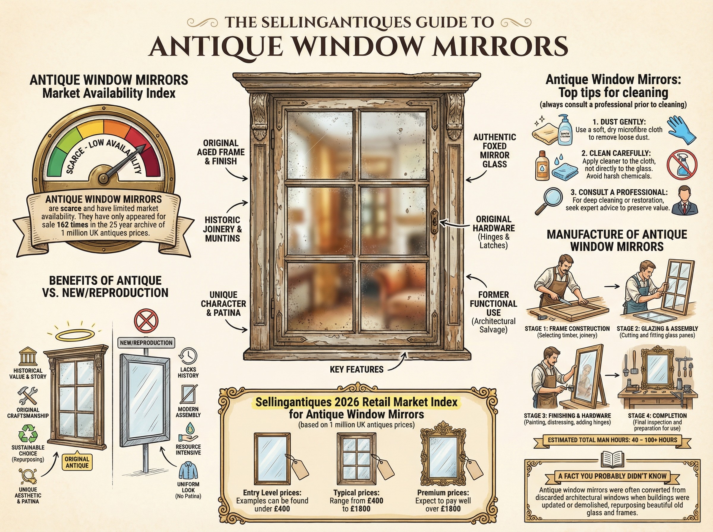 Antique Window Mirrors Guide Infographic