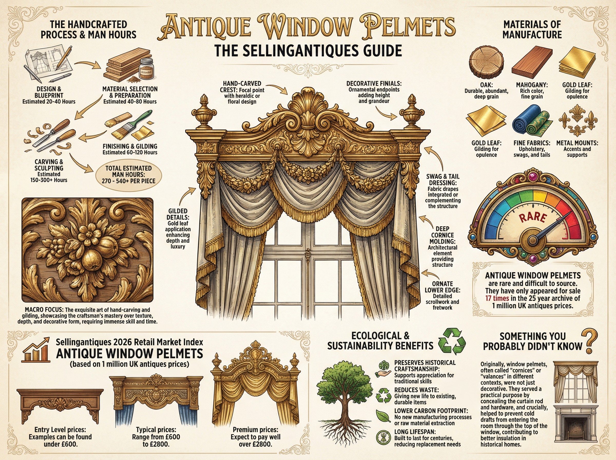 Antique Window Pelmets Guide Infographic