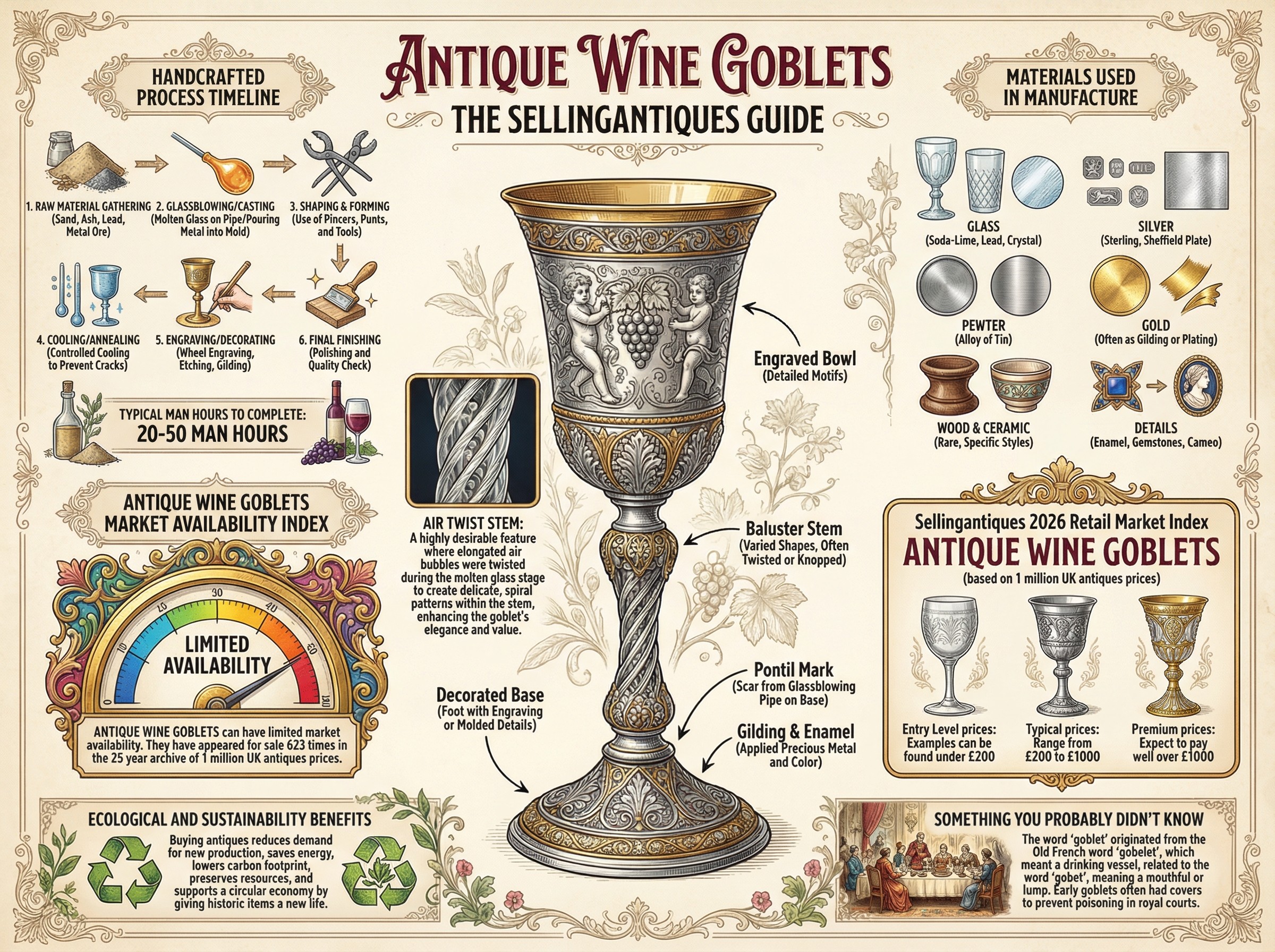 Antique Wine Goblets Guide Infographic