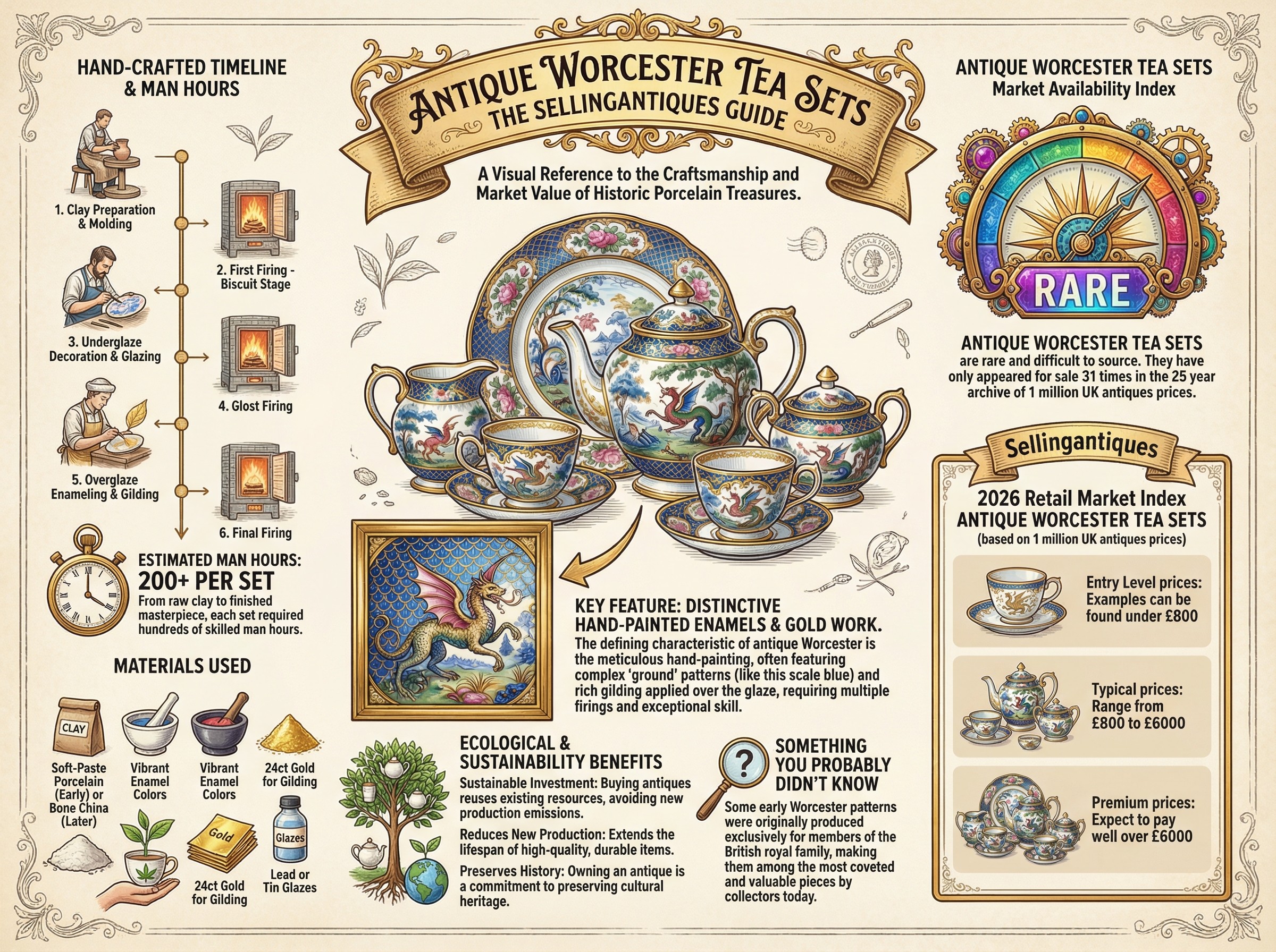 The Sellingantiques Guide to Antique Worcester Tea Sets