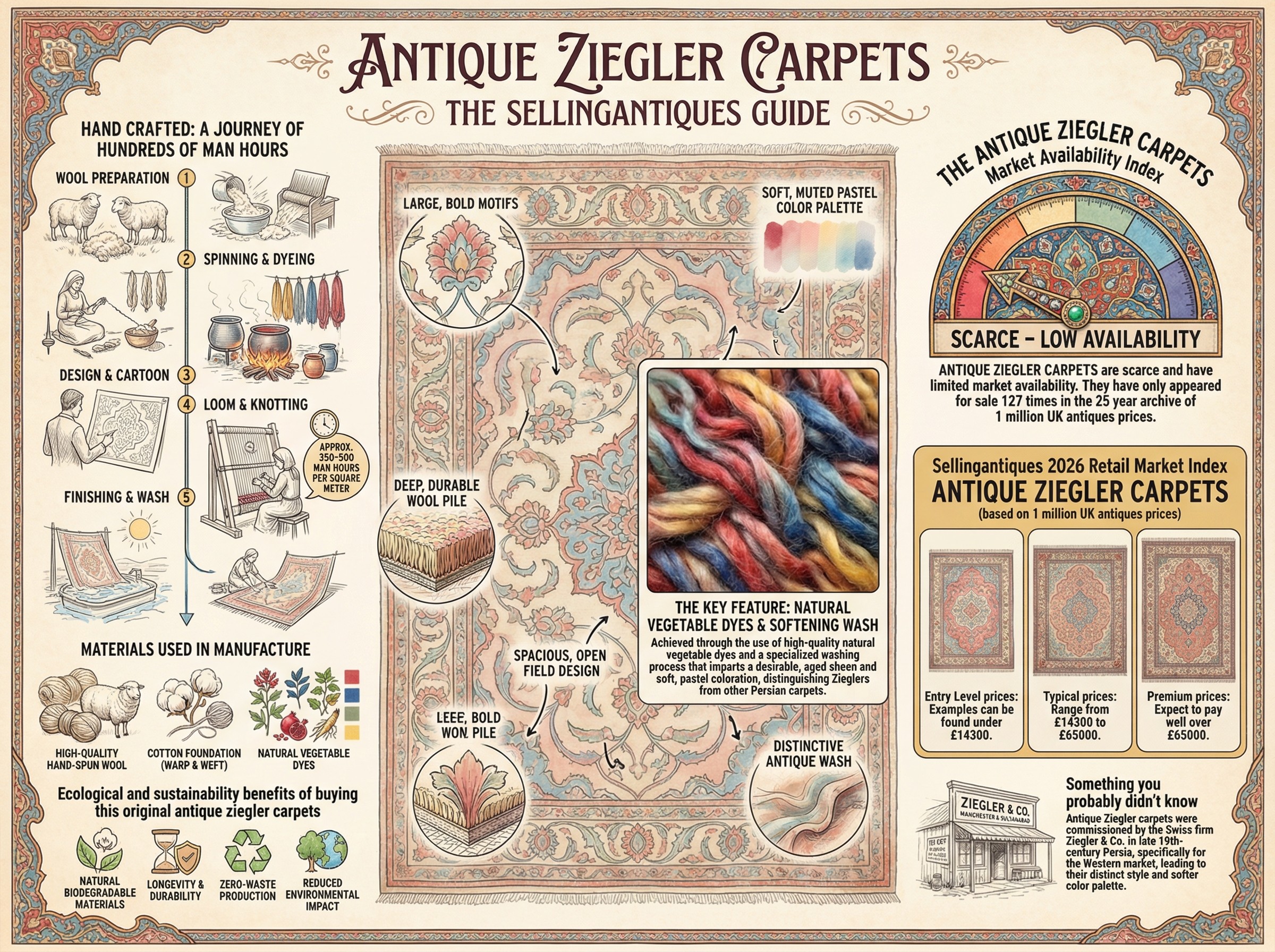 Antique Ziegler Carpets Guide Infographic