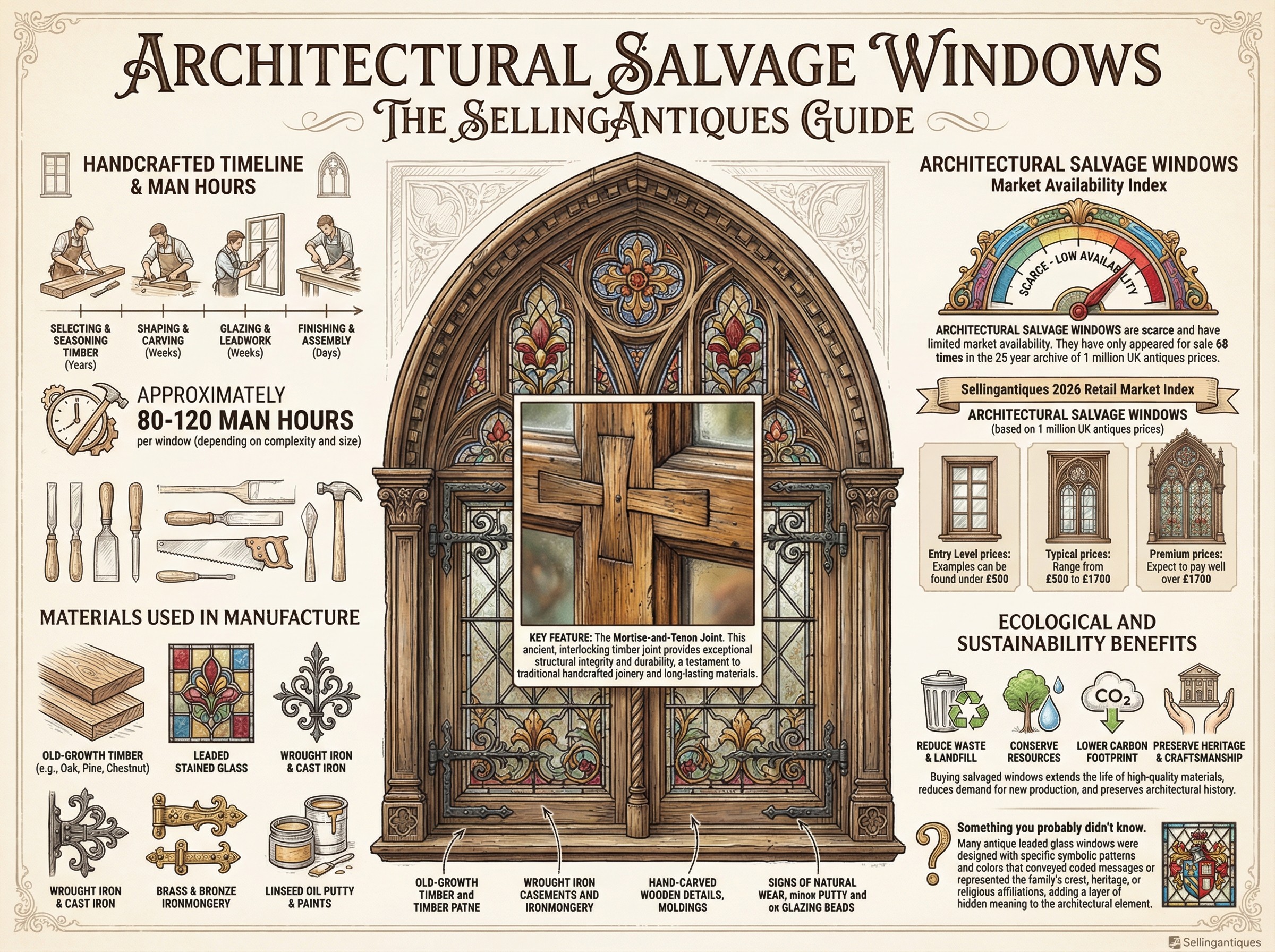 Architectural Salvage Windows Guide Infographic