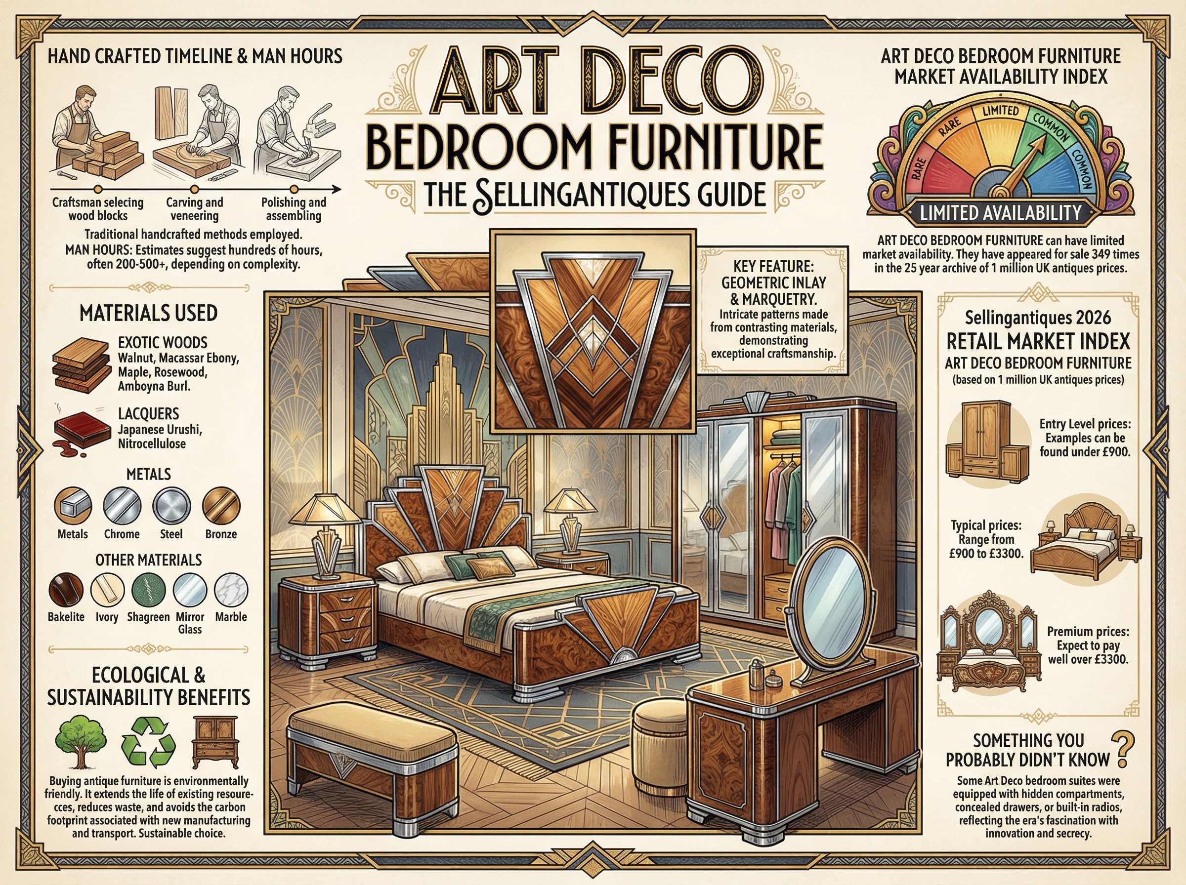 Art Deco Bedroom Furniture Guide Infographic