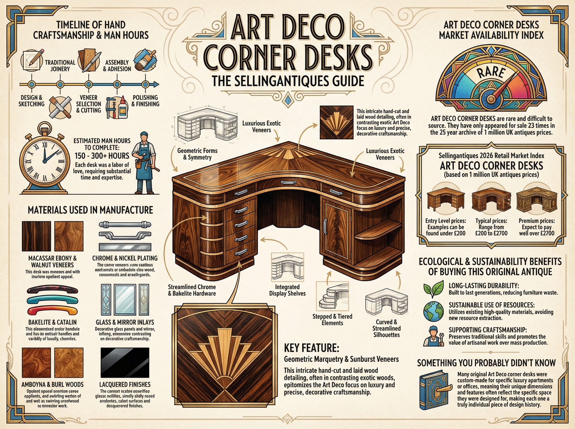 Art Deco Corner Desks Guide Infographic