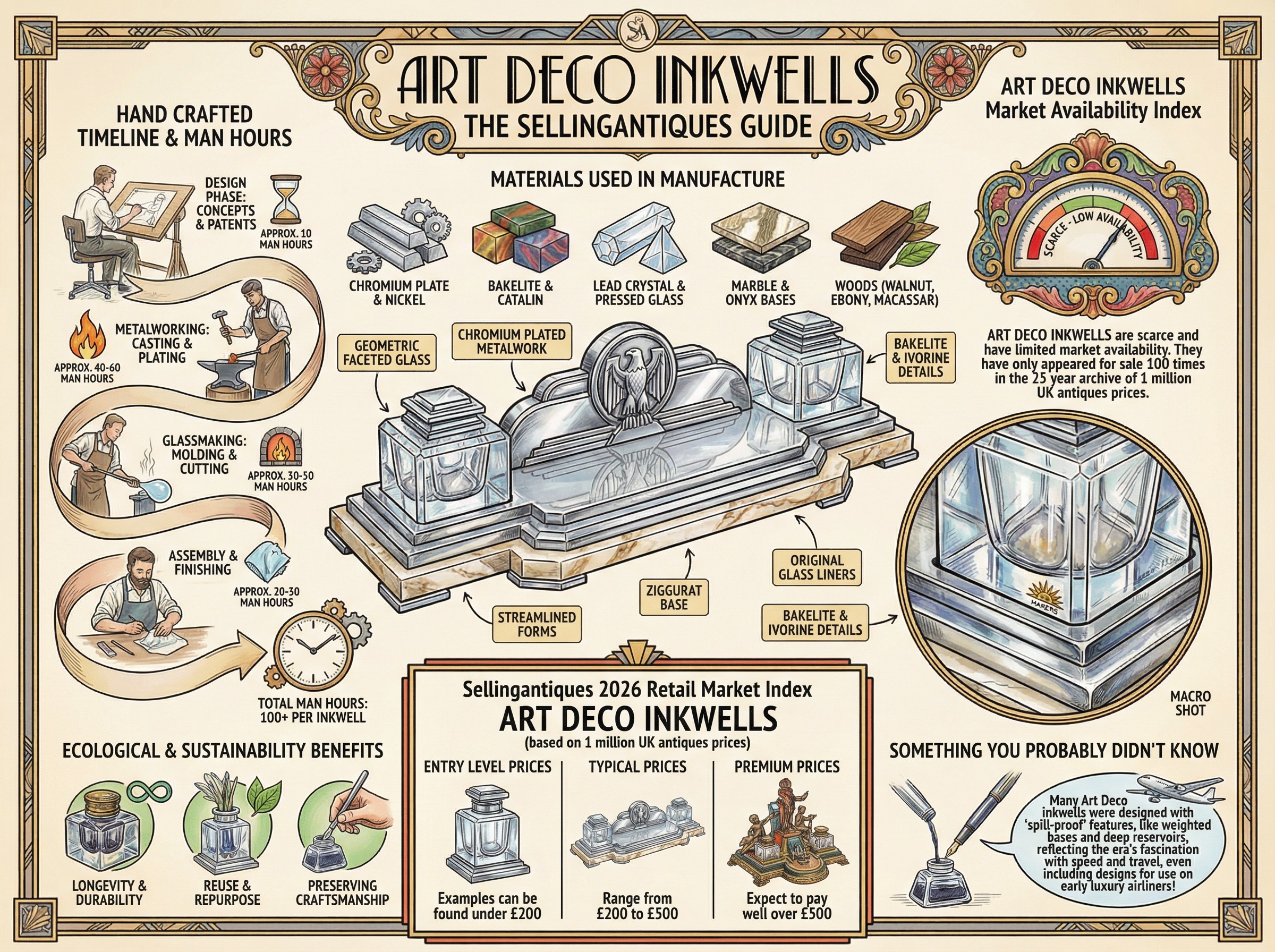 Art Deco Inkwells Guide Infographic
