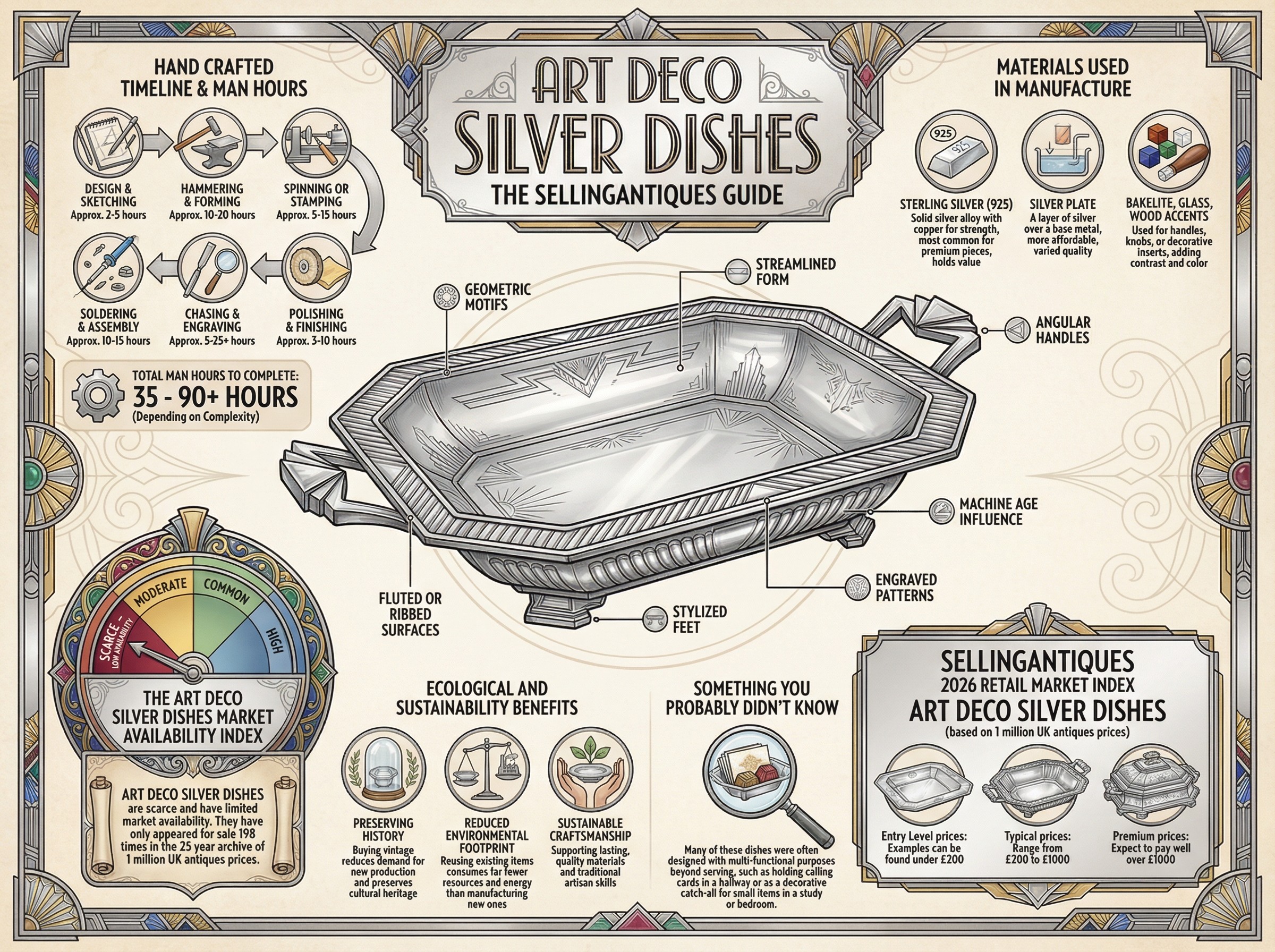 Art Deco Silver Dishes Guide Infographic