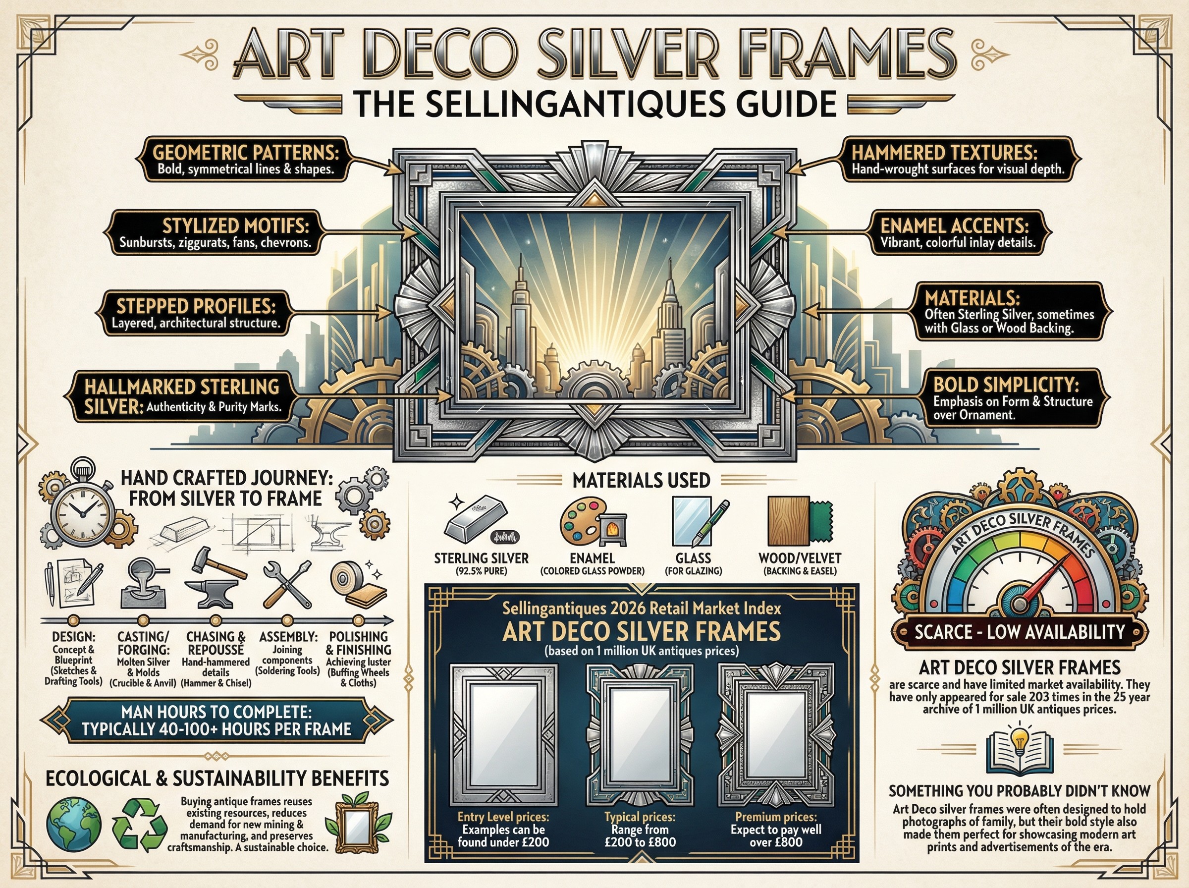 Art Deco Silver Frames Guide Infographic