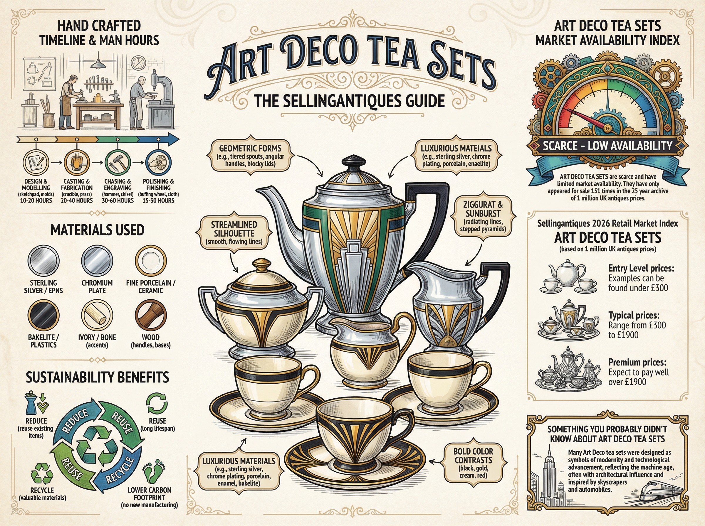 Art Deco Tea Sets Guide Infographic
