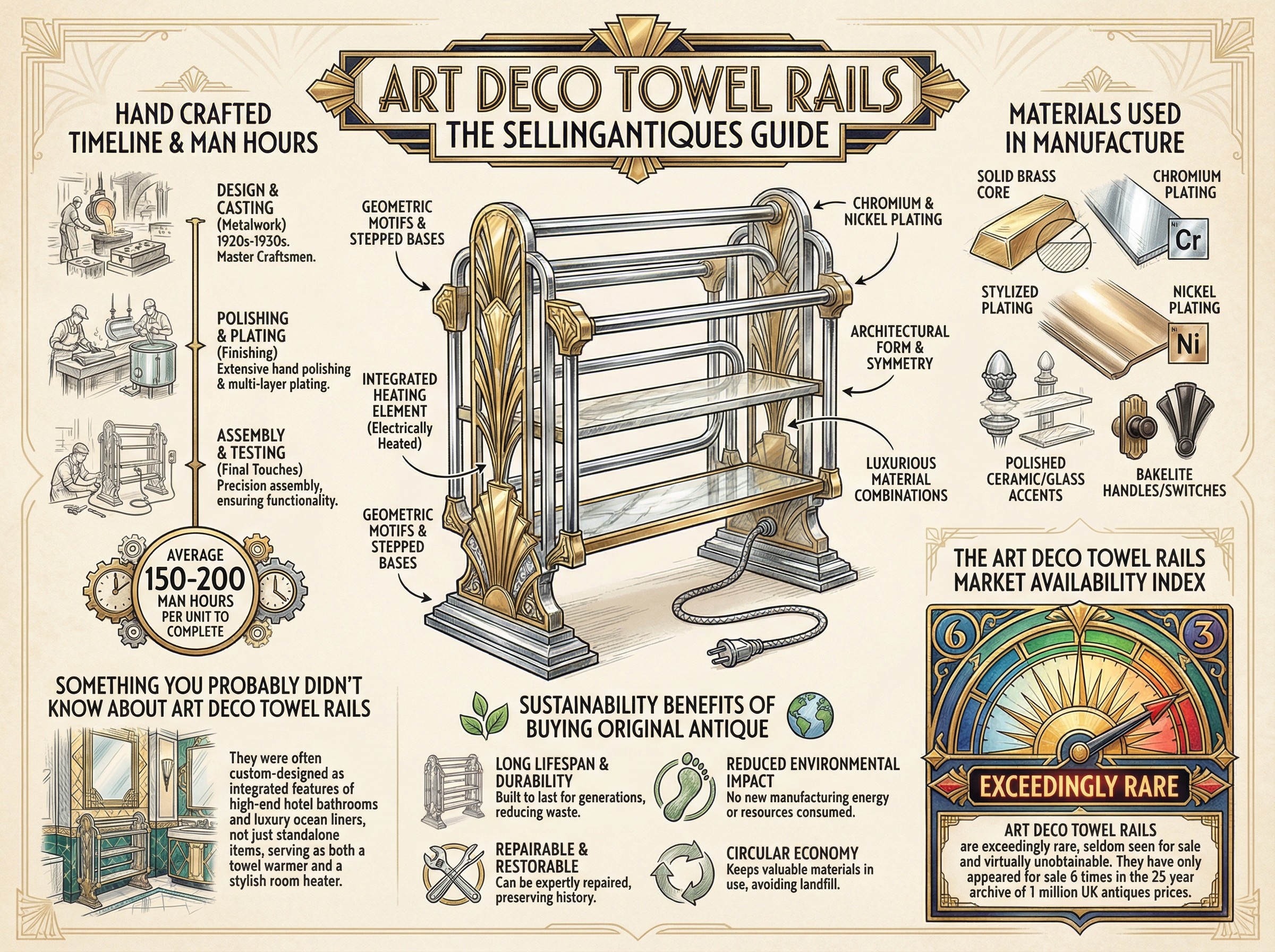Art Deco Towel Rails Guide Infographic