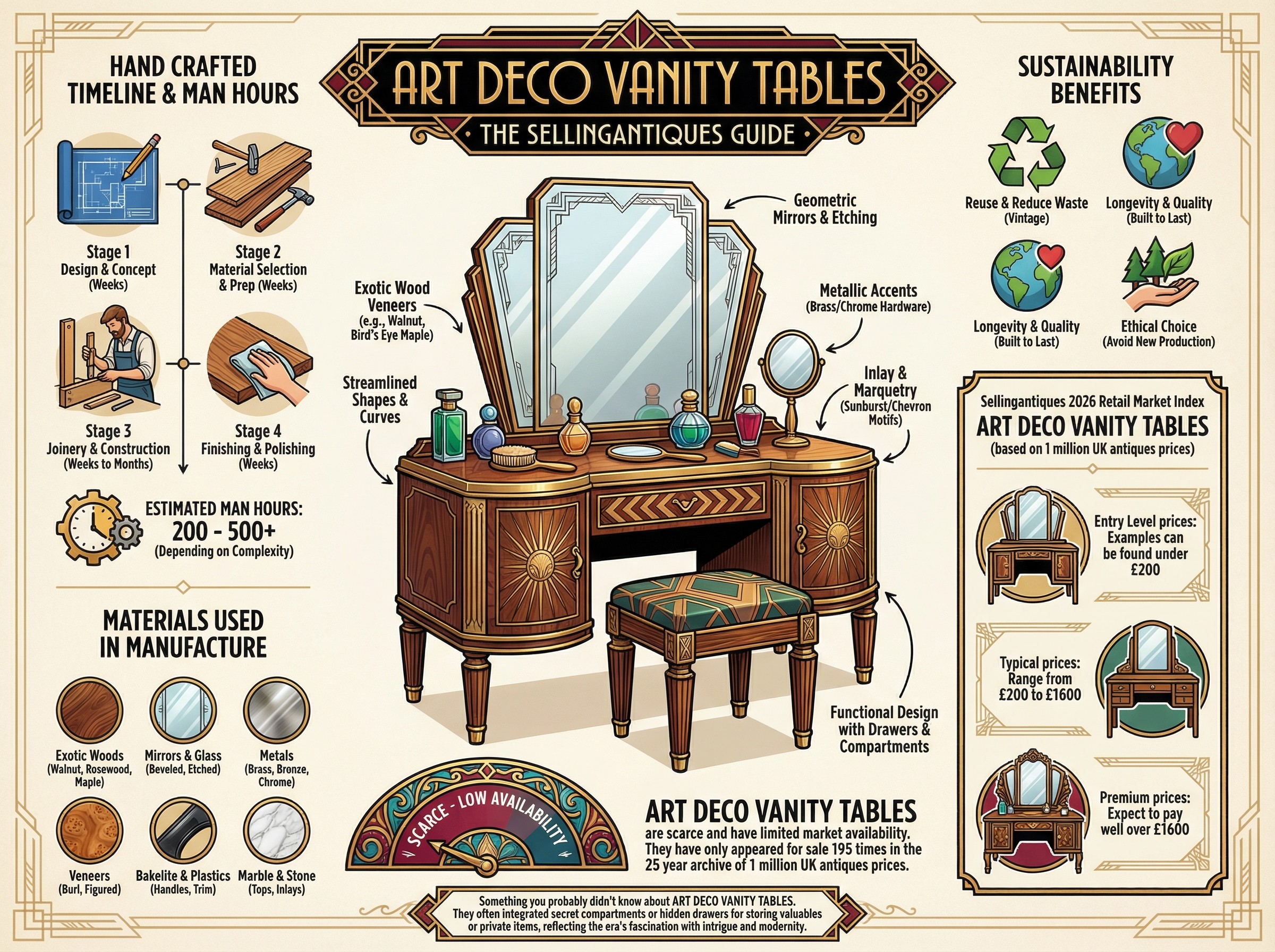 Art Deco Vanity Tables Guide Infographic