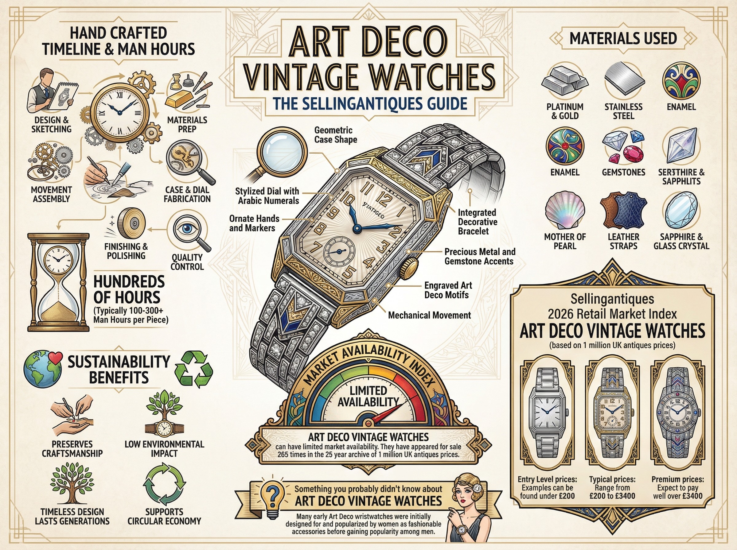 Art Deco Vintage Watches Guide Infographic