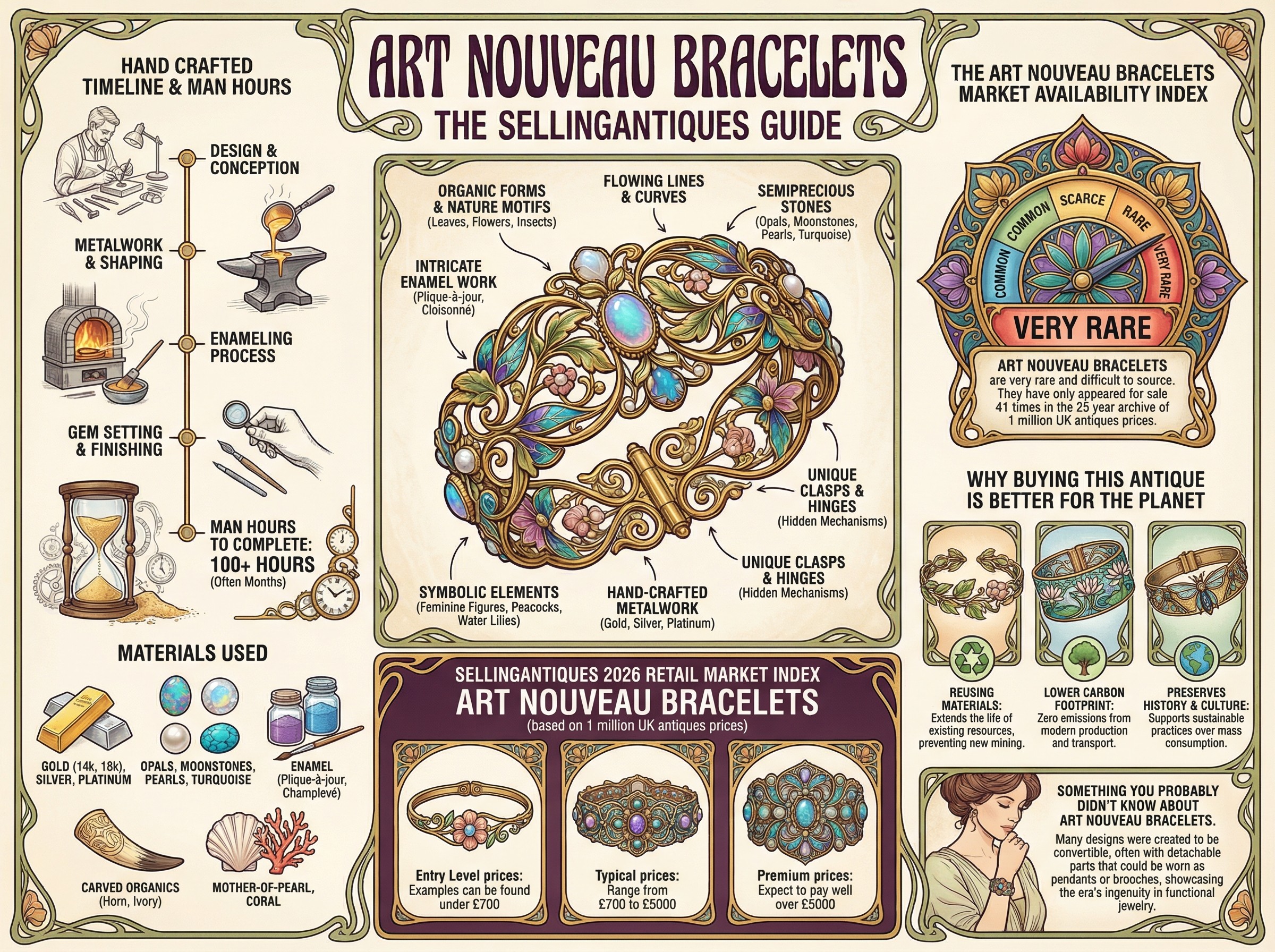 Art Nouveau Bracelets Guide Infographic