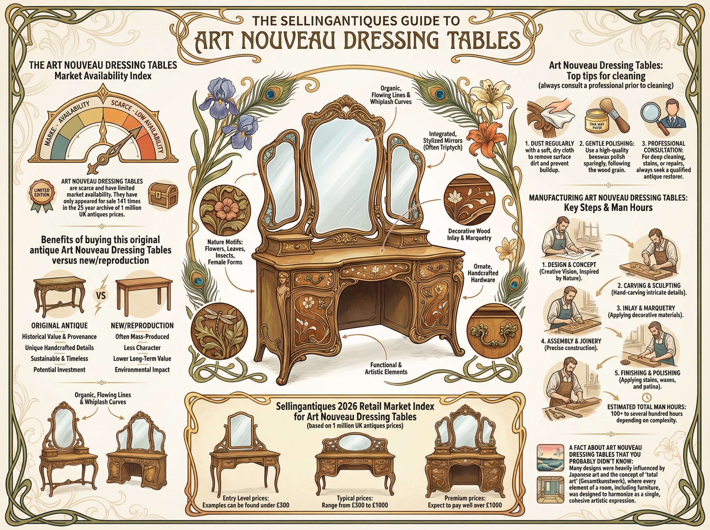 Art Nouveau Dressing Tables Guide Infographic
