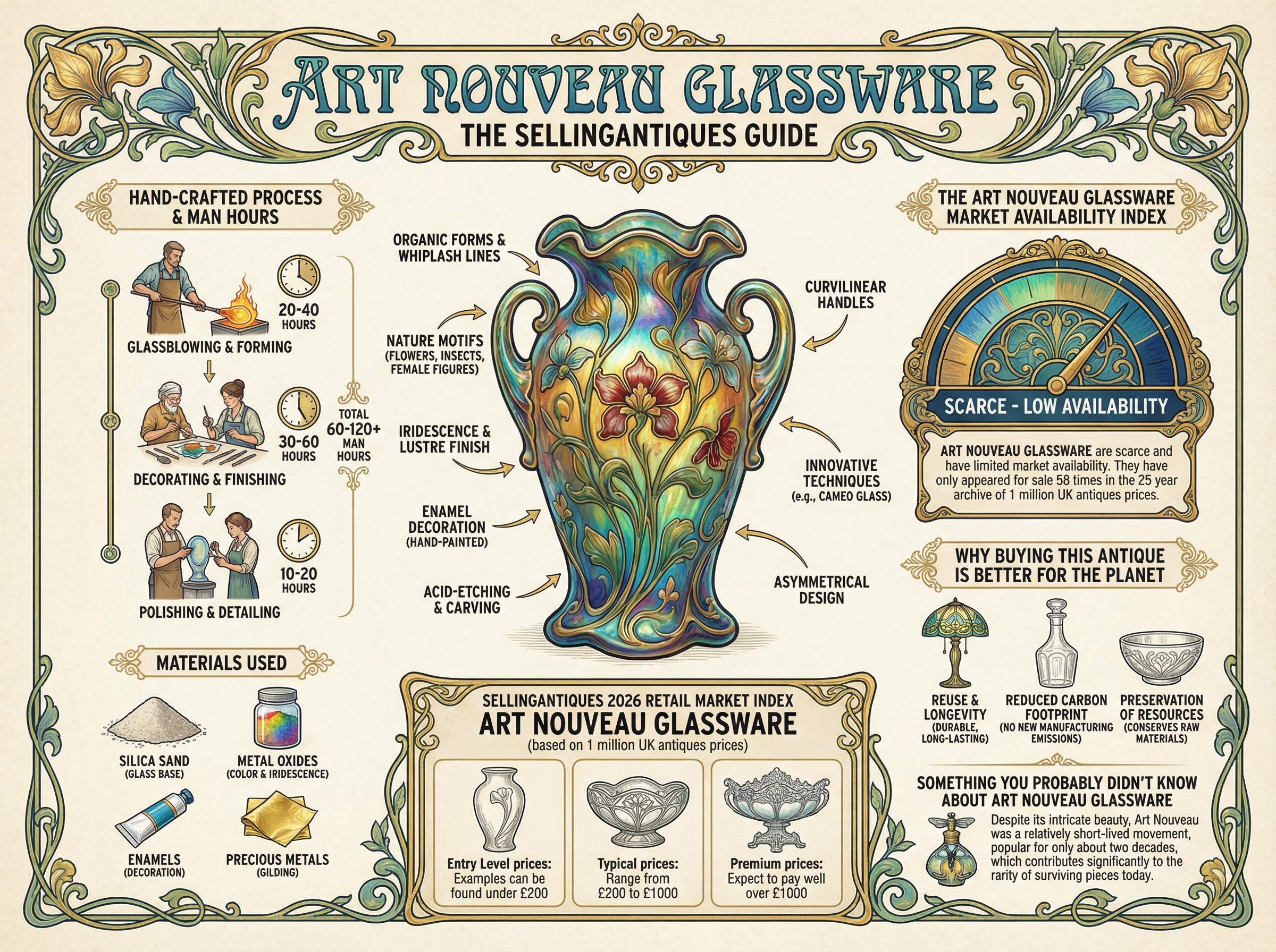 Art Nouveau Glassware Guide Infographic
