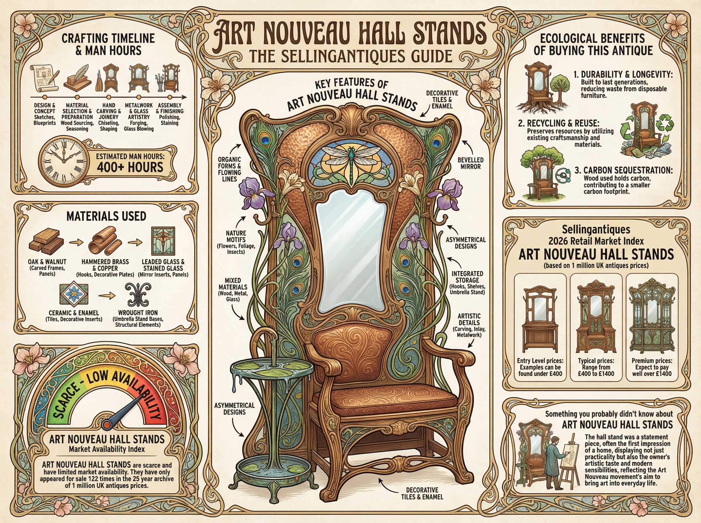 Art Nouveau Hall Stands Guide Infographic