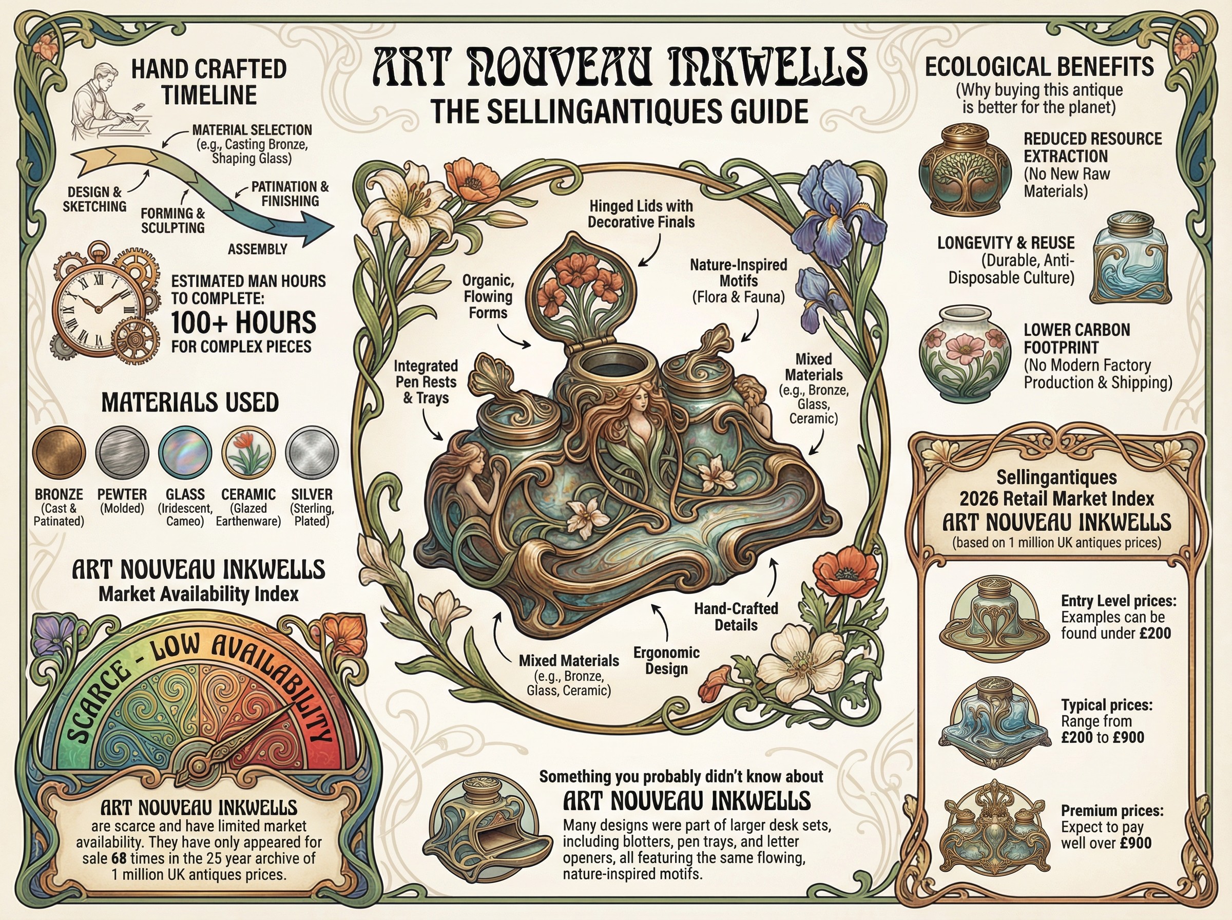 Art Nouveau Inkwells Guide Infographic