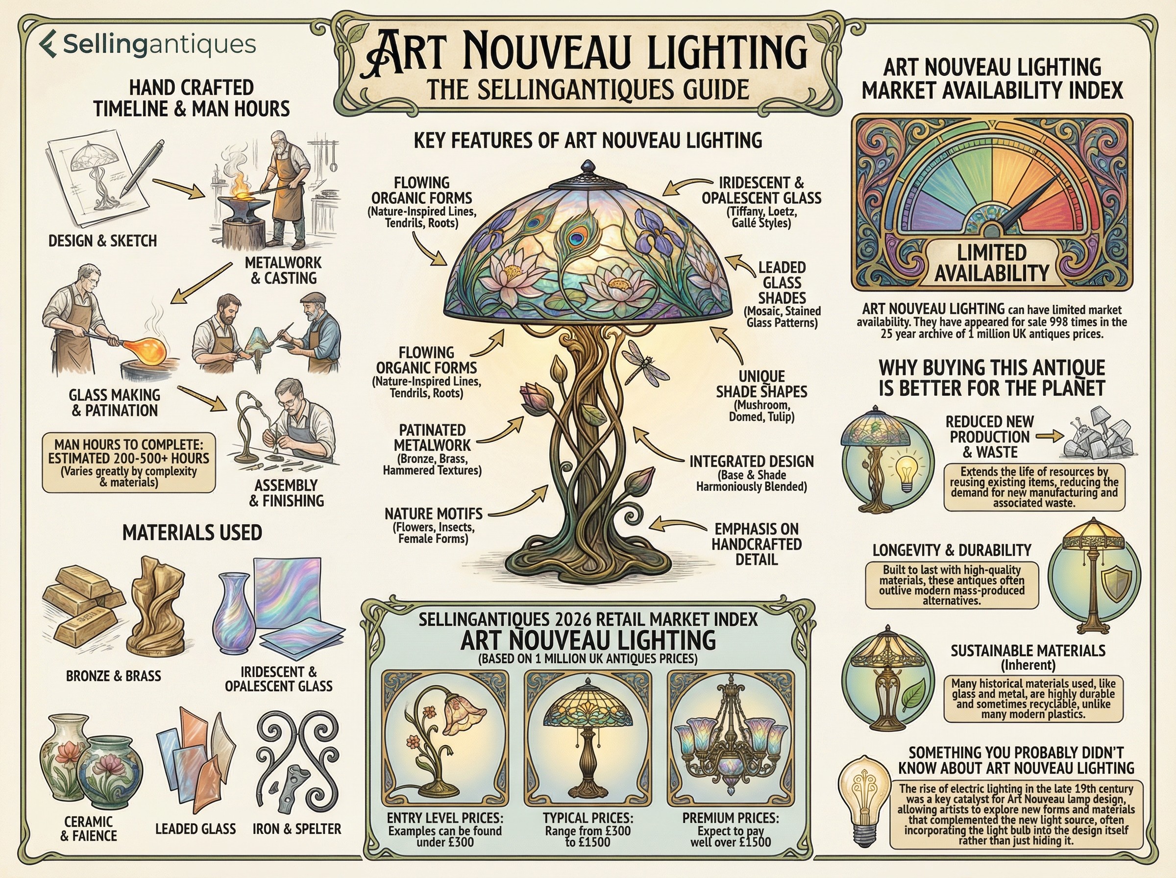 Art Nouveau Lighting Guide Infographic