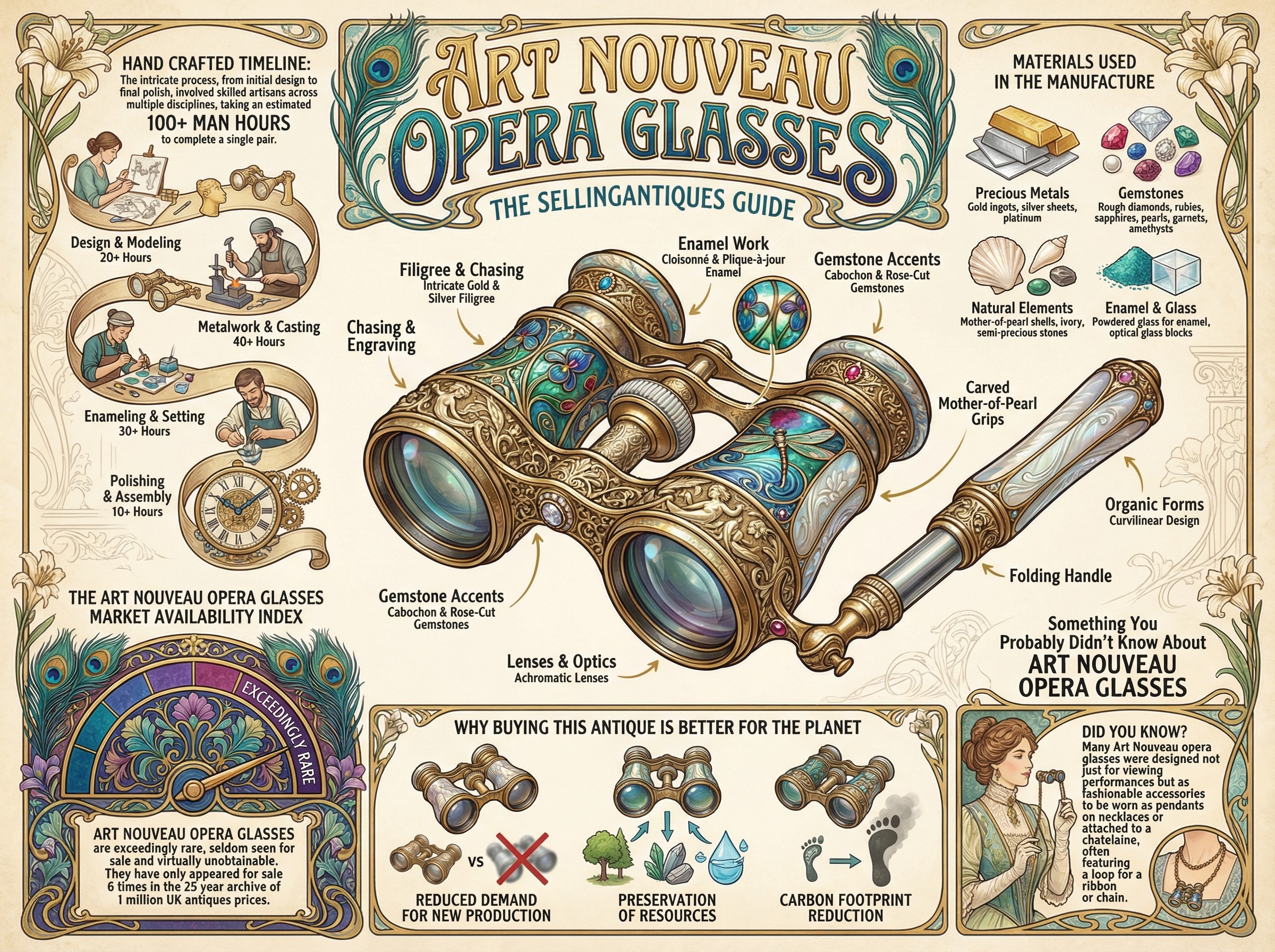Art Nouveau Opera Glasses Guide Infographic