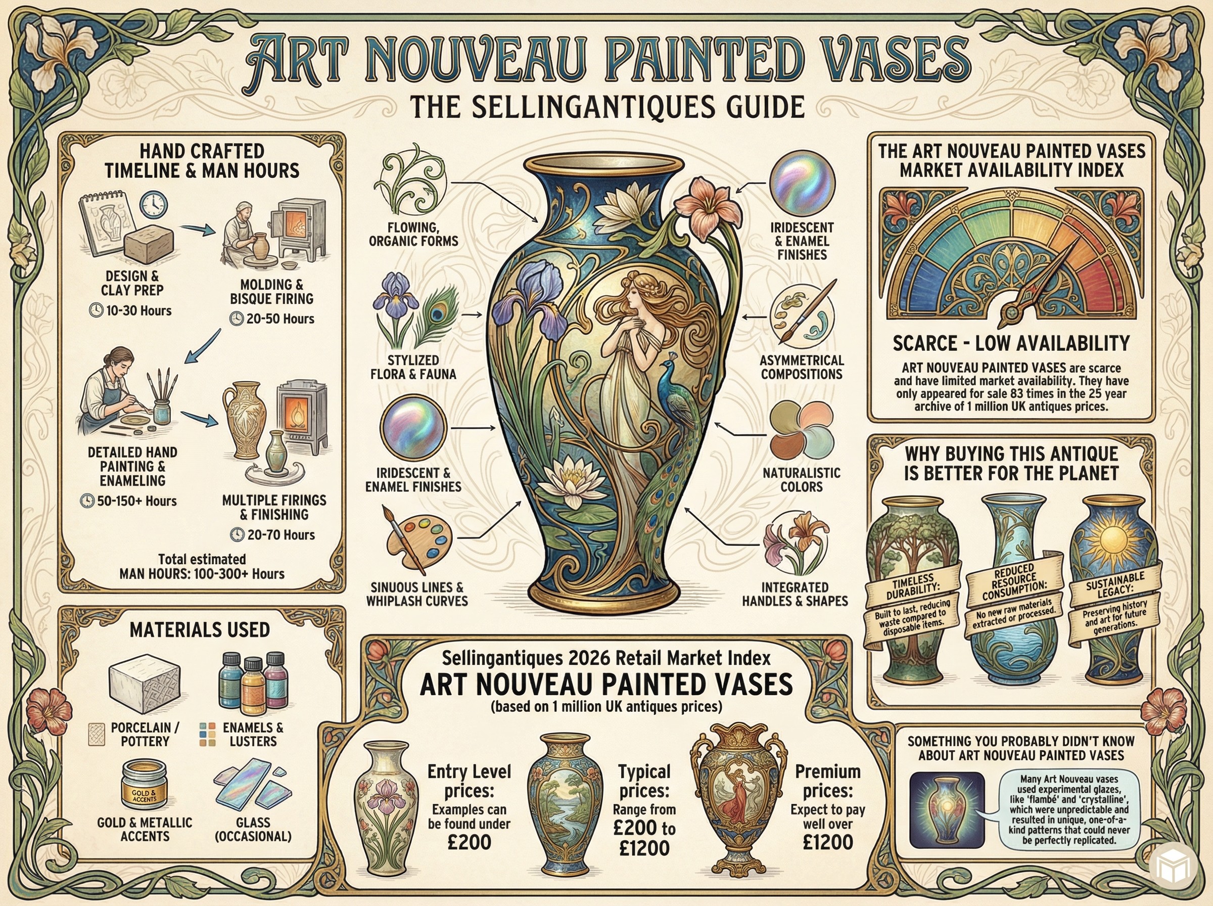 Art Nouveau Painted Vases Guide Infographic