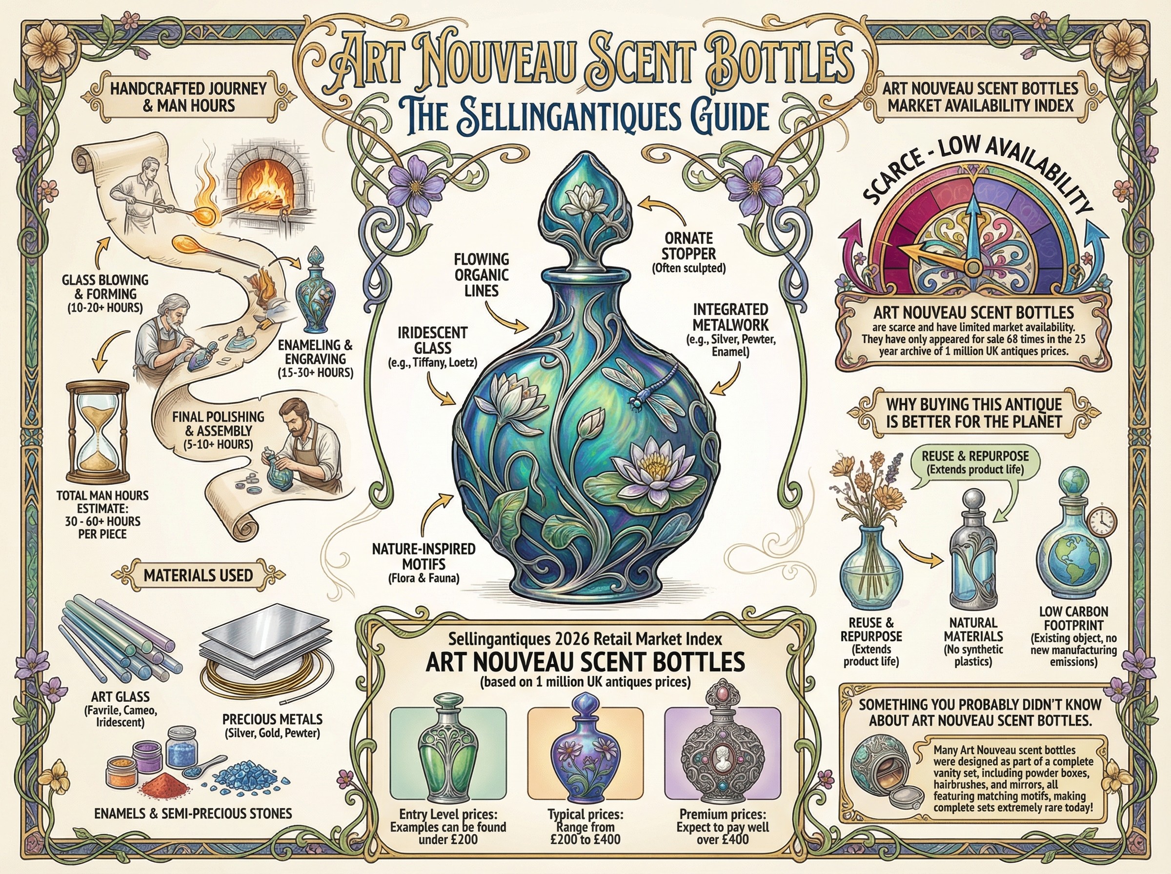 Art Nouveau Scent Bottles Guide Infographic