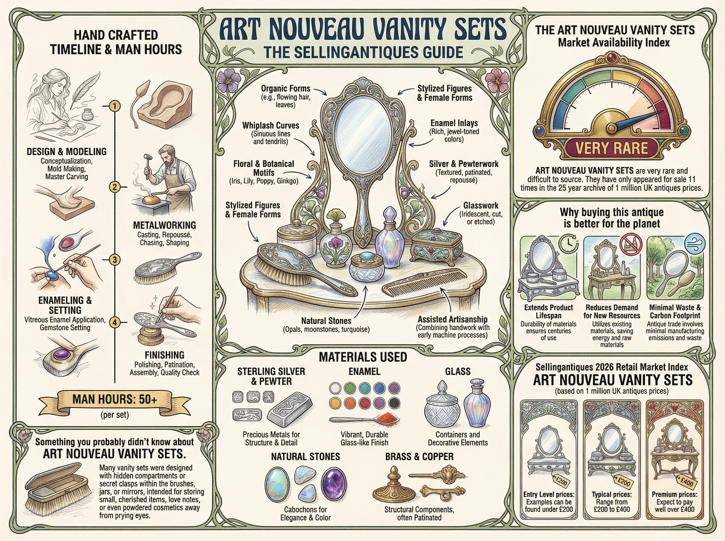 Art Nouveau Vanity Sets Guide Infographic