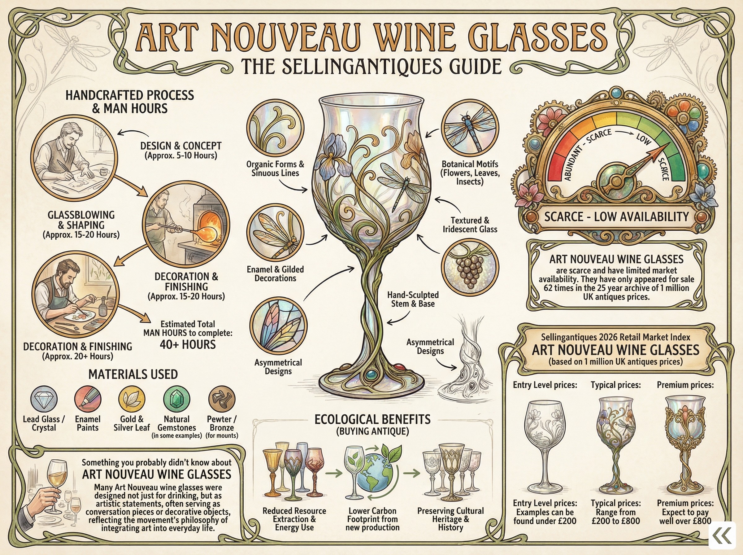 Art Nouveau Wine Glasses Guide Infographic