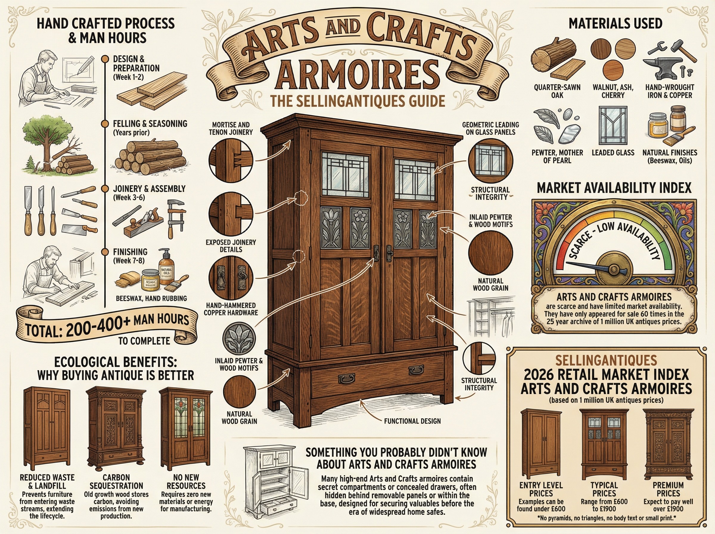 Arts And Crafts Armoires Guide Infographic