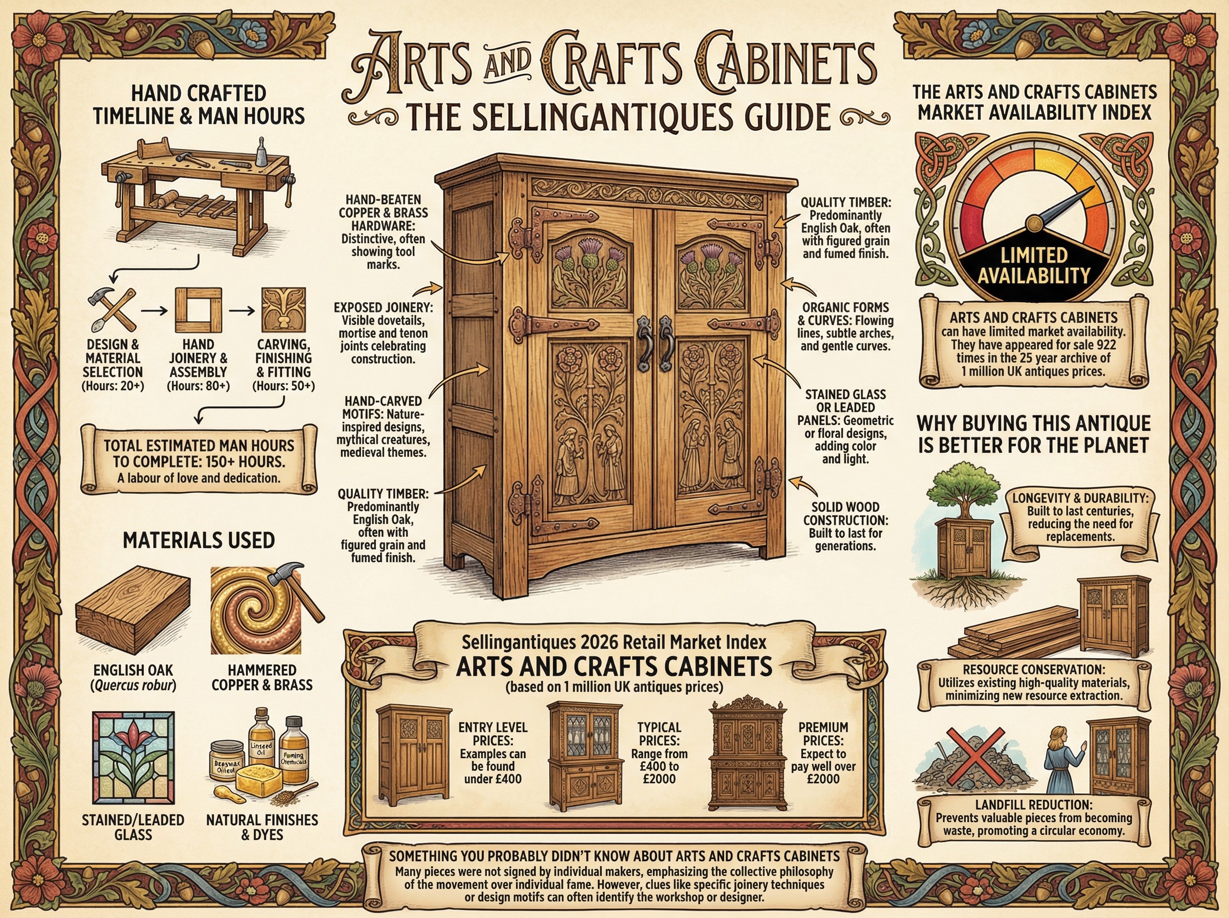 Arts And Crafts Cabinets Guide Infographic