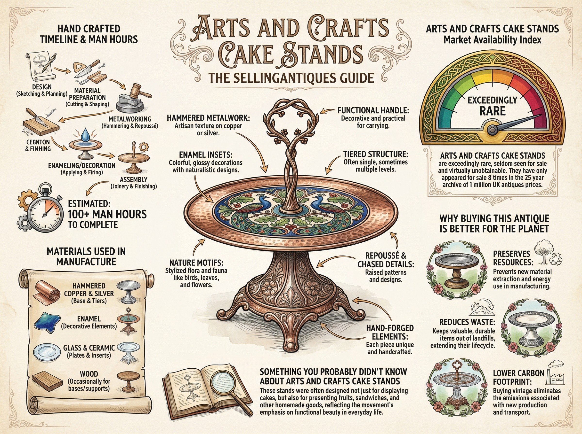 Arts And Crafts Cake Stands Guide Infographic