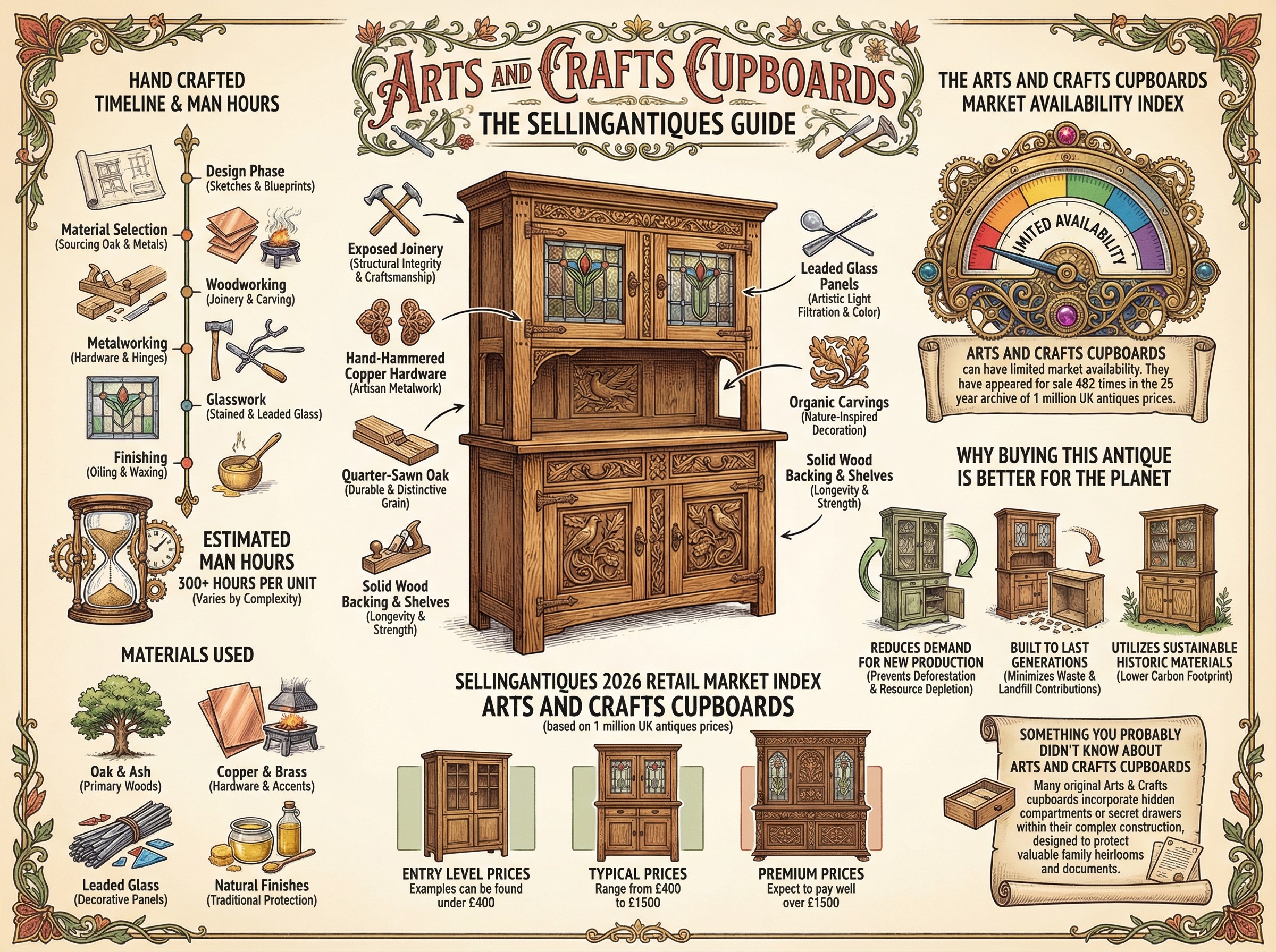 Arts And Crafts Cupboards Guide Infographic