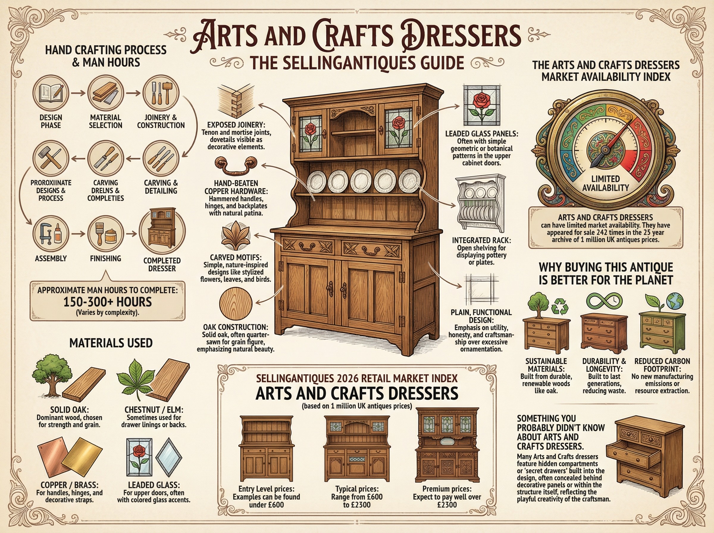 Arts And Crafts Dressers Guide Infographic