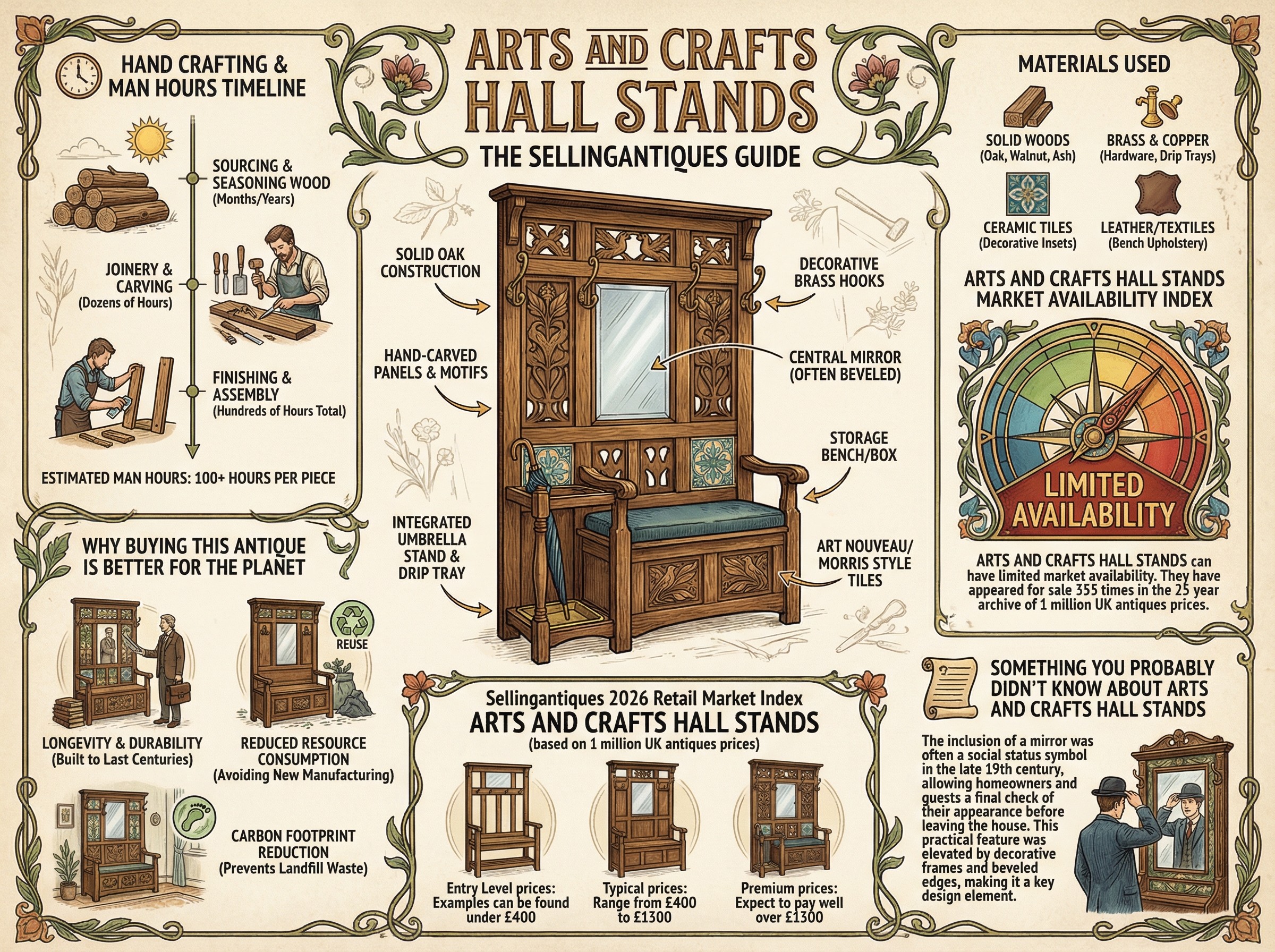 Arts And Crafts Hall Stands Guide Infographic