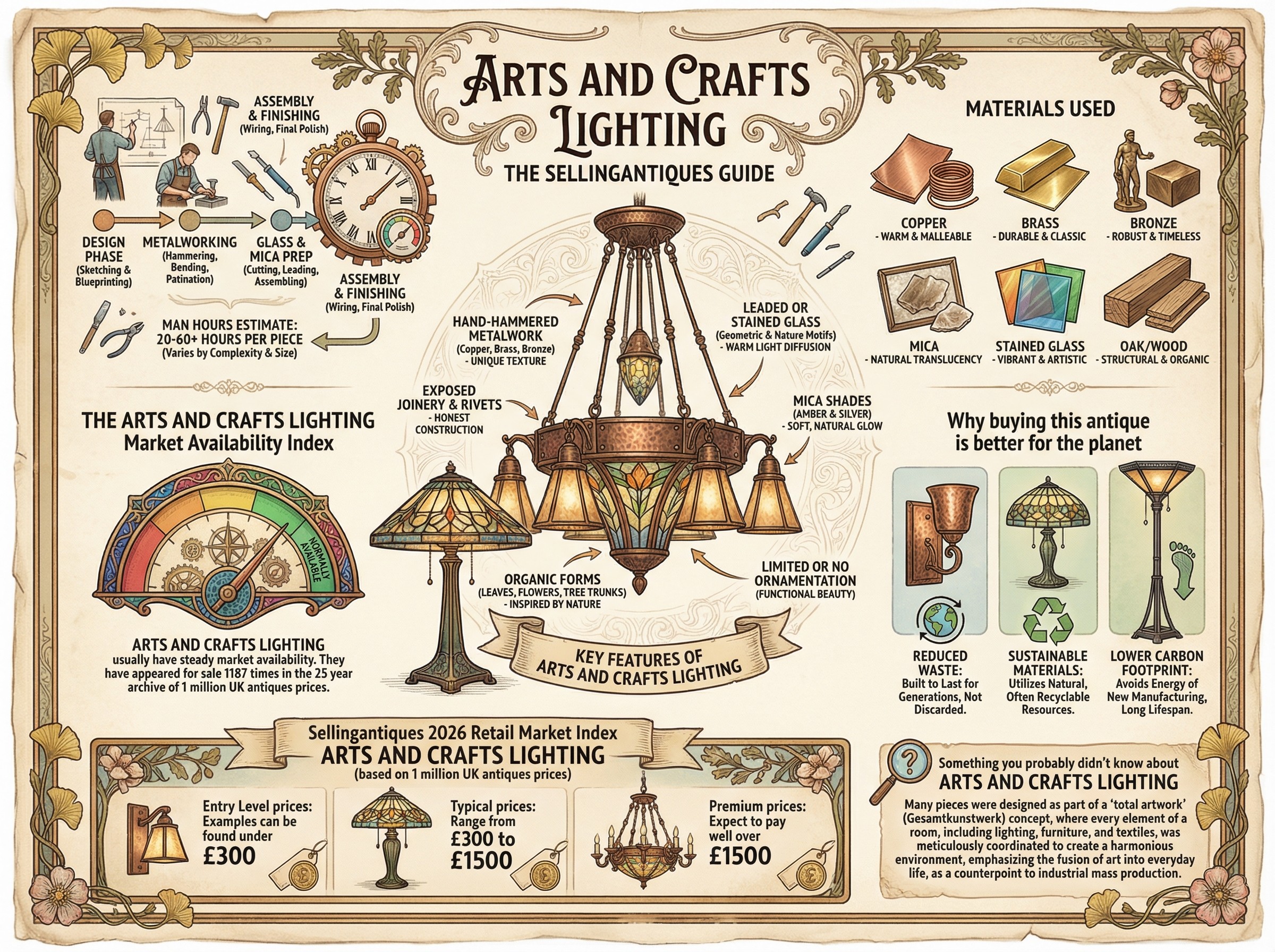 Arts And Crafts Lighting Guide Infographic