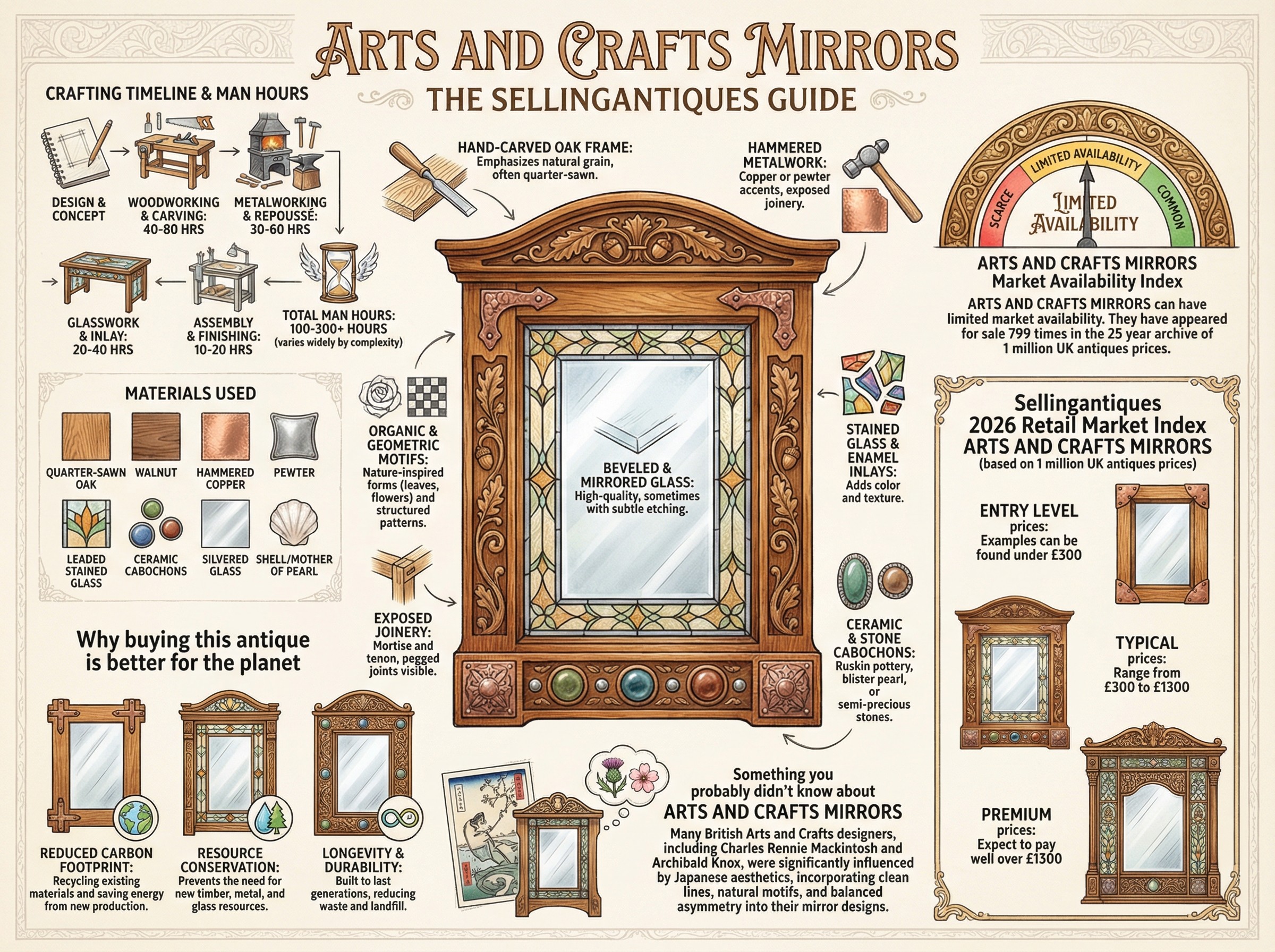 Arts And Crafts Mirrors Guide Infographic