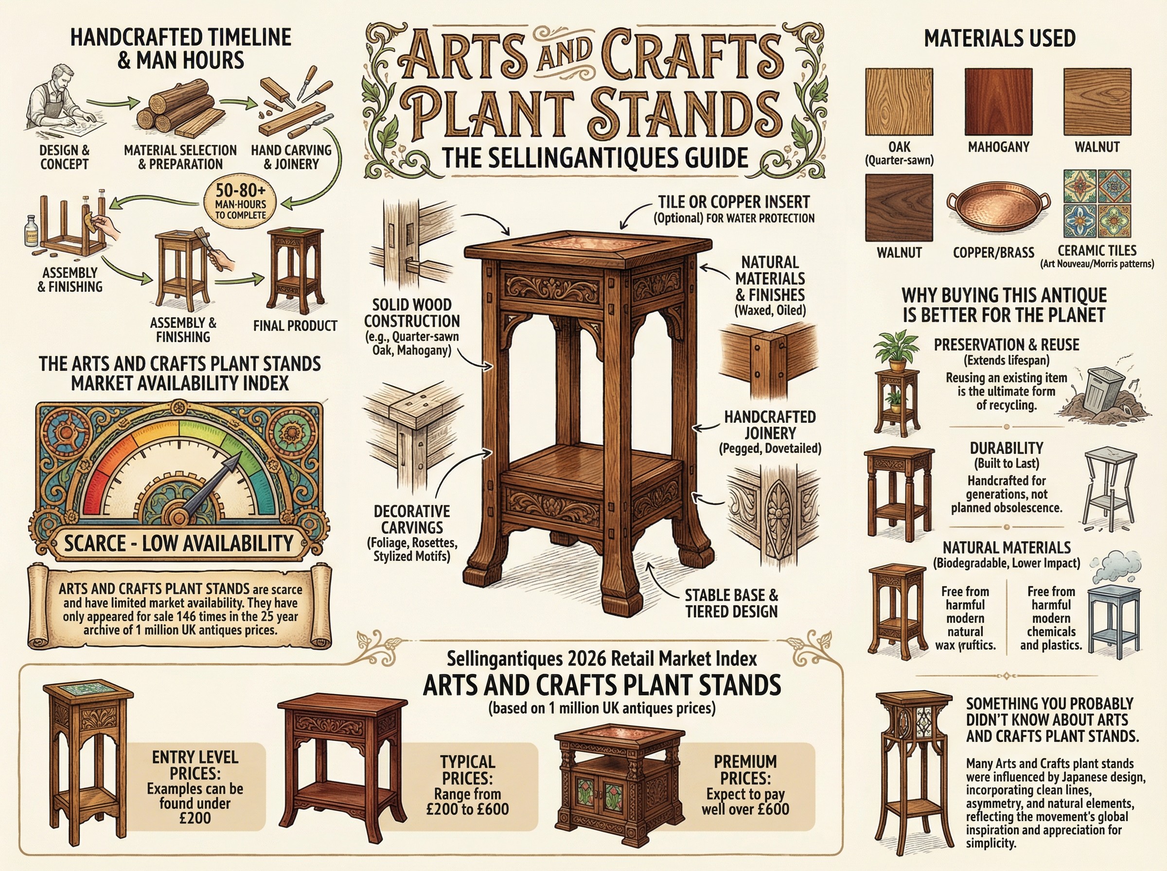 Arts And Crafts Plant Stands Guide Infographic