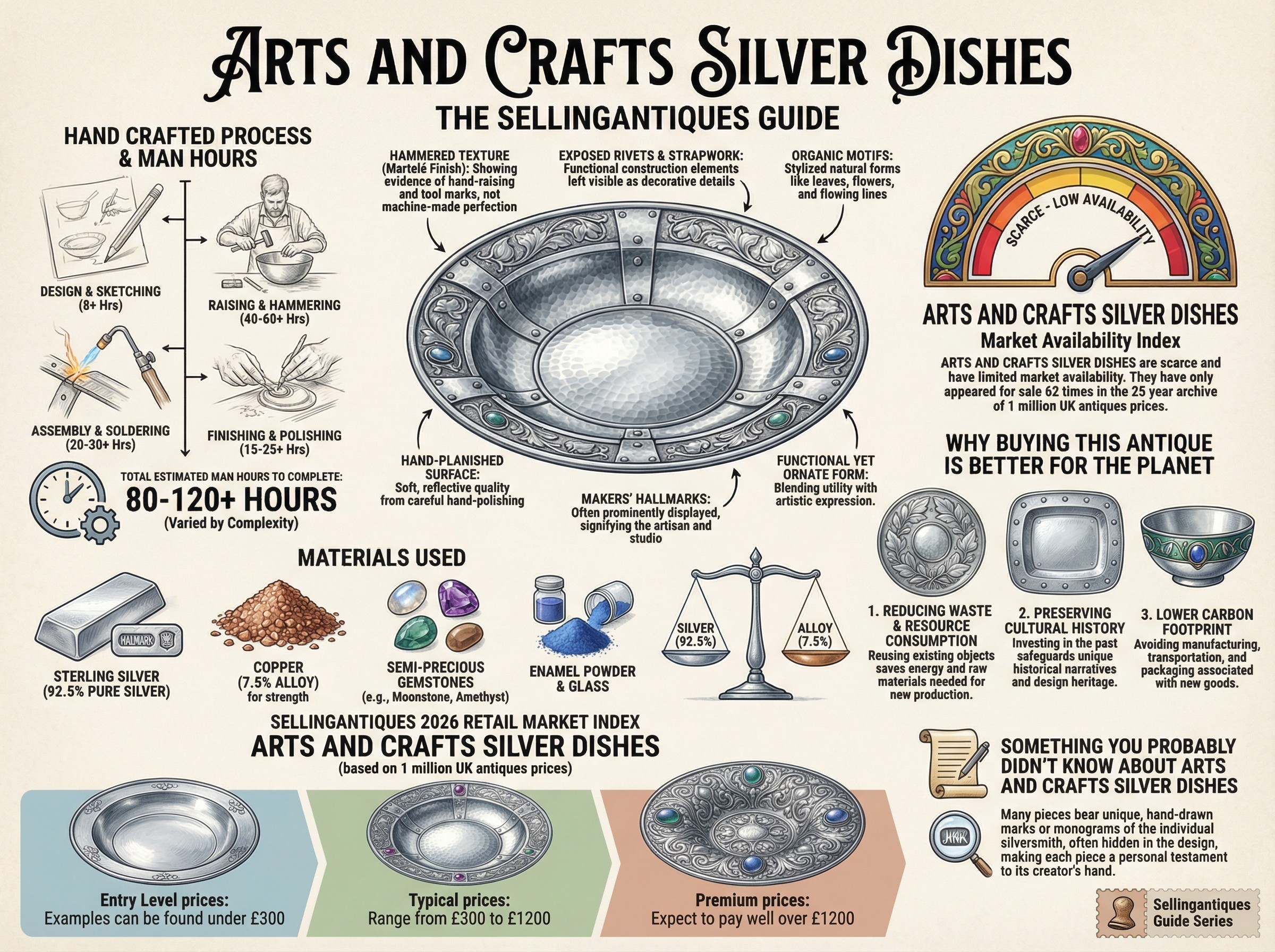 Arts And Crafts Silver Dishes Guide Infographic