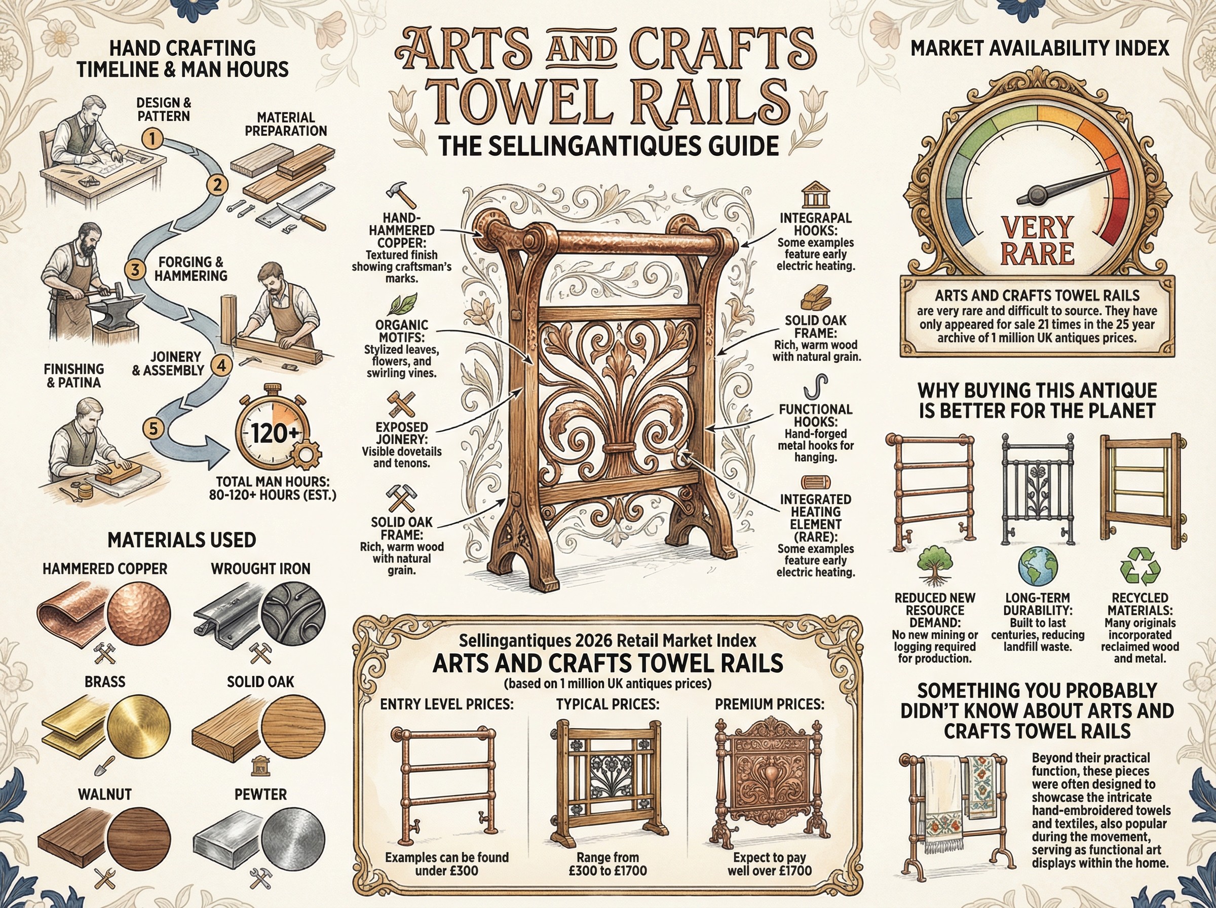Arts And Crafts Towel Rails Guide Infographic