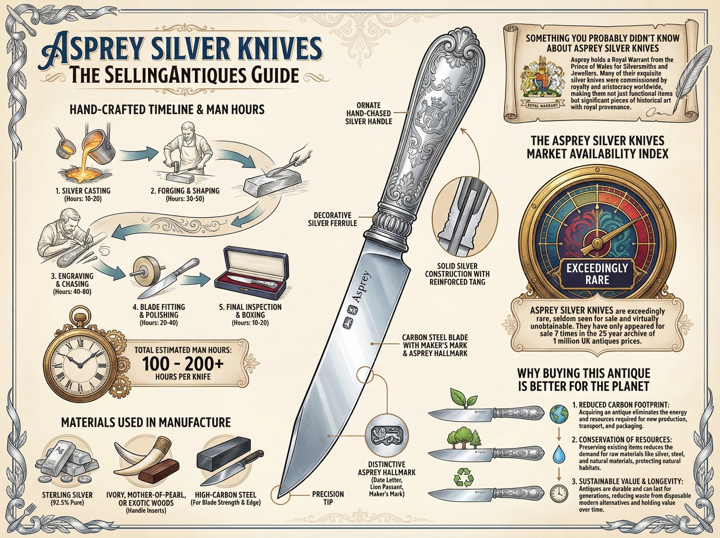 Asprey Silver Knives Guide Infographic