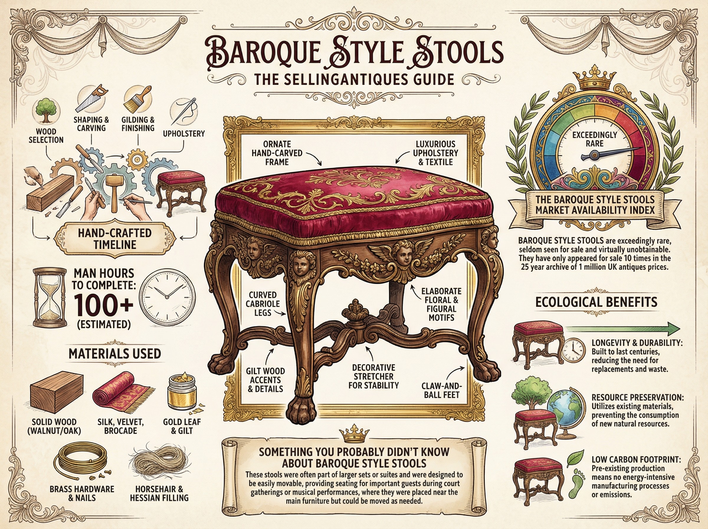Baroque Style Stools Guide Infographic