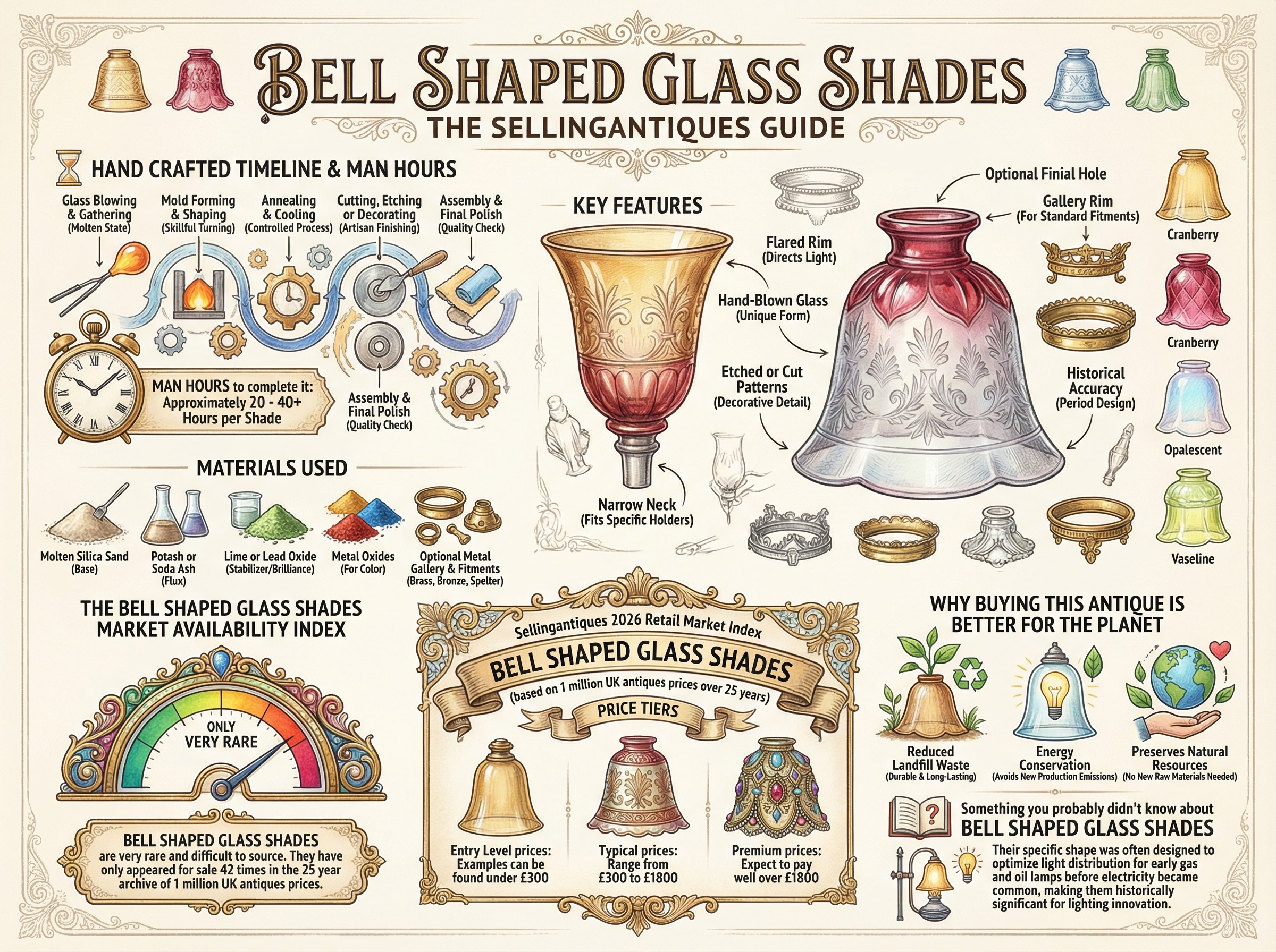 Bell Shaped Glass Shades Guide Infographic