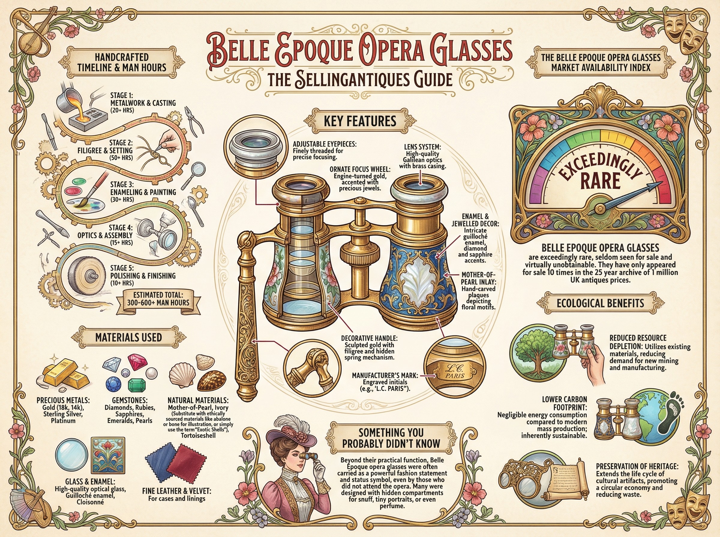 Belle Epoque Opera Glasses Guide Infographic