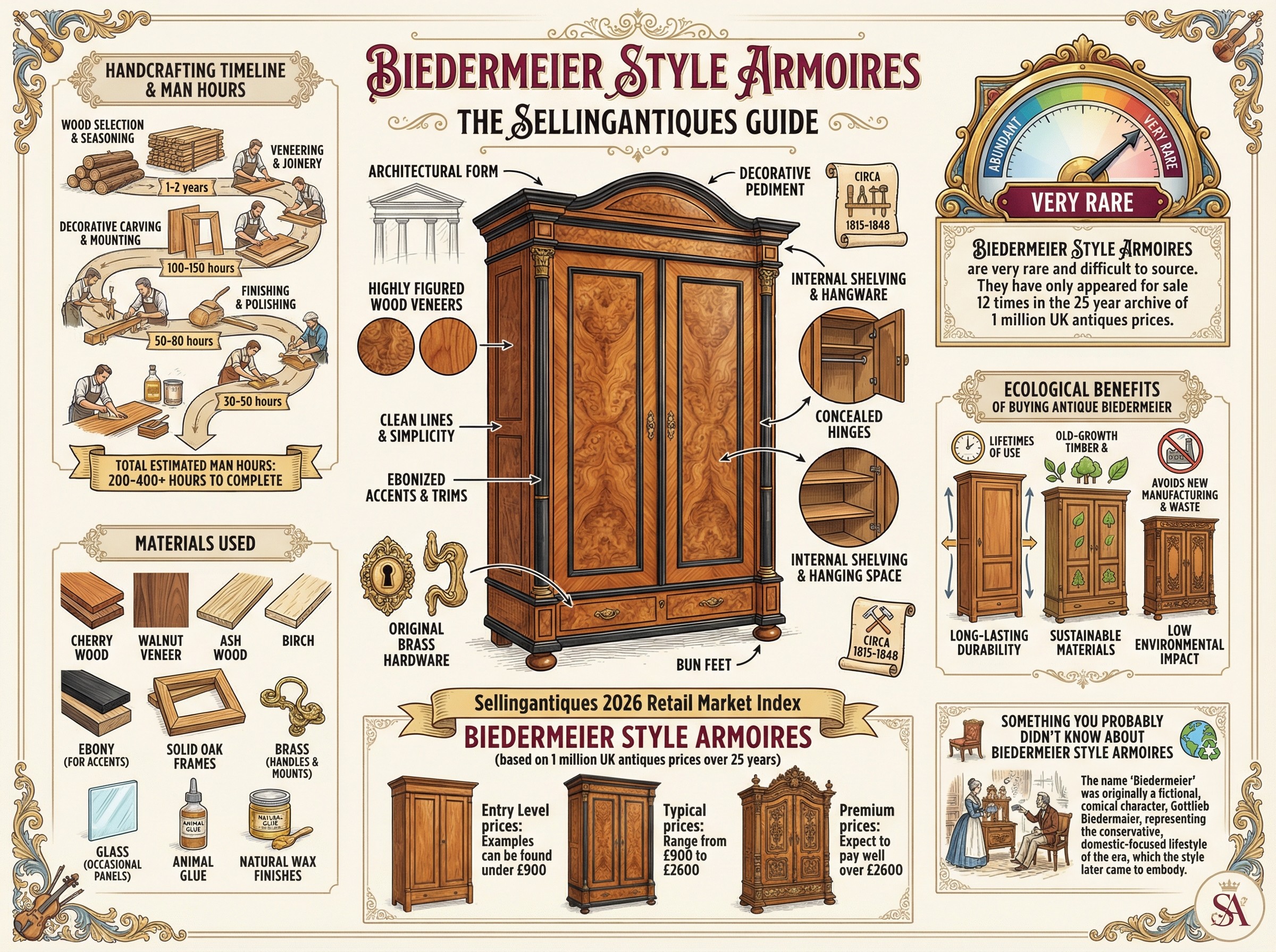 Biedermeier Style Armoires Guide Infographic
