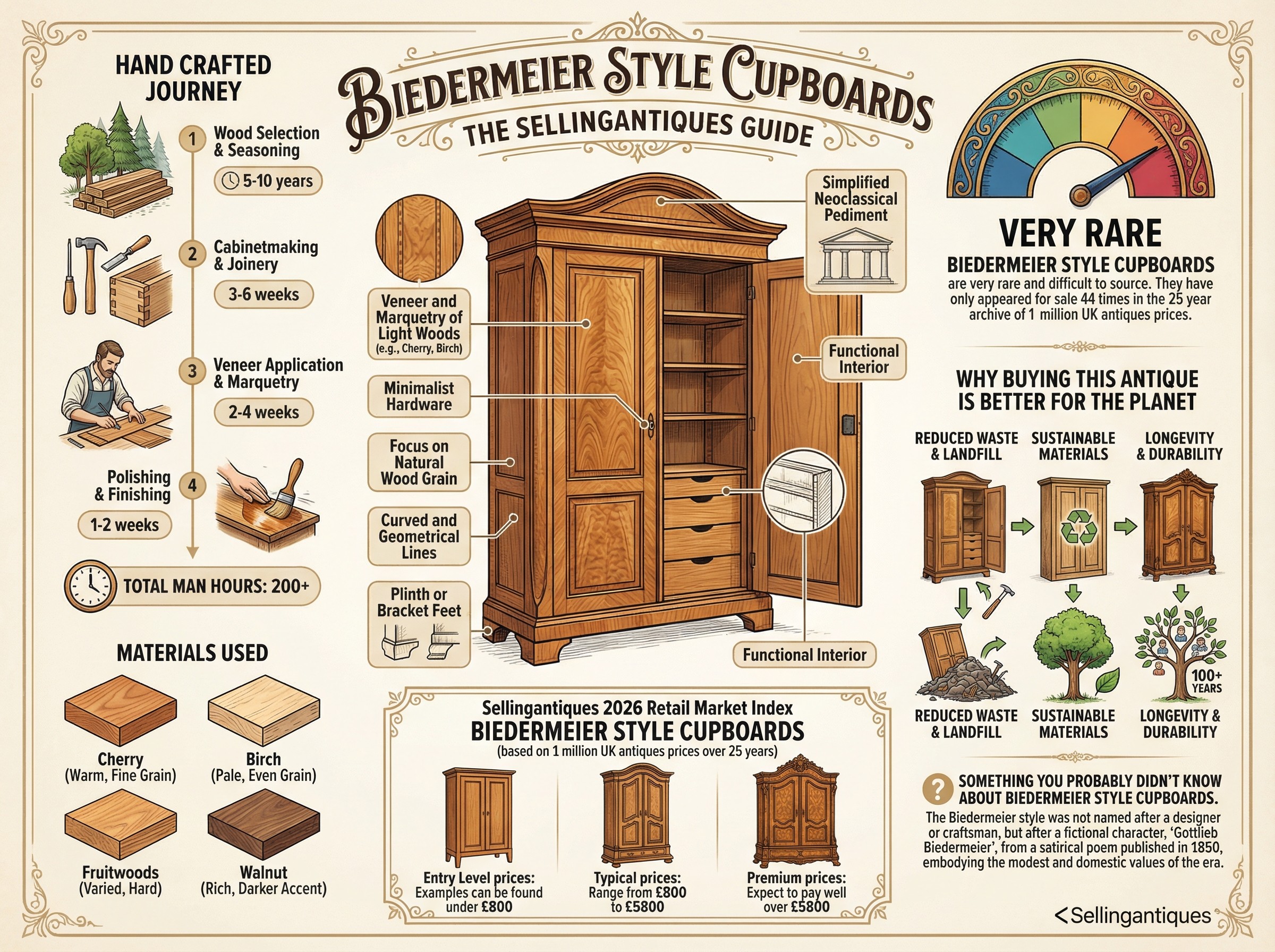 Biedermeier Style Cupboards Guide Infographic