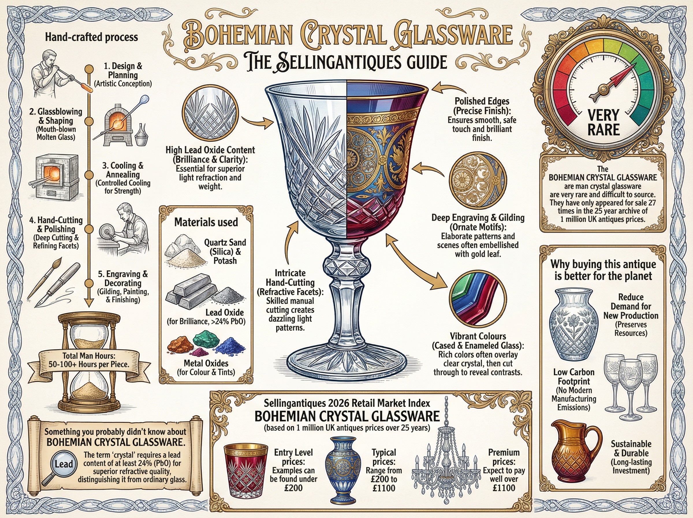 Bohemian Crystal Glassware Guide Infographic