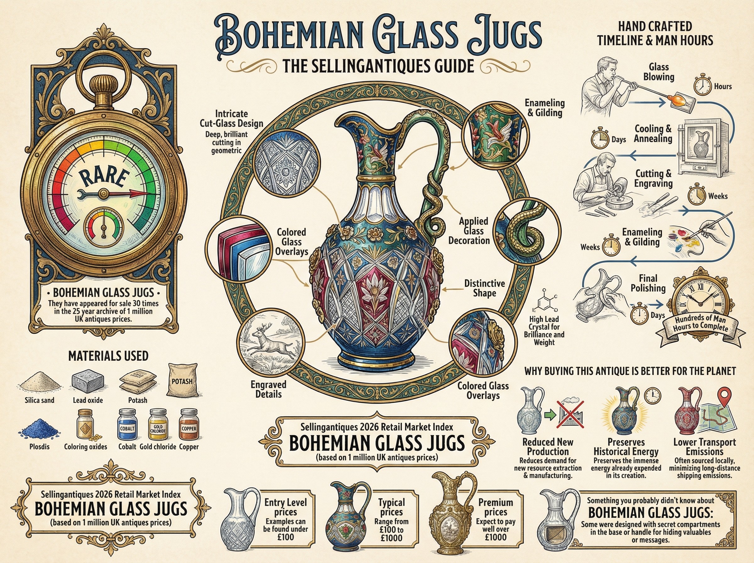 Bohemian Glass Jugs Guide Infographic