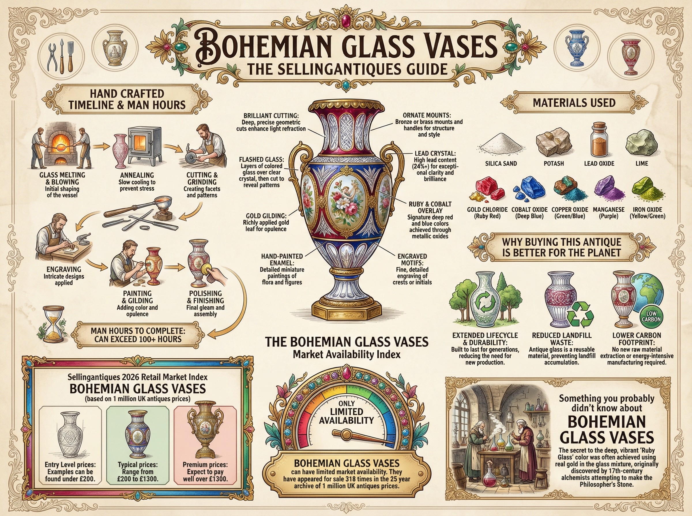 Bohemian Glass Vases Guide Infographic