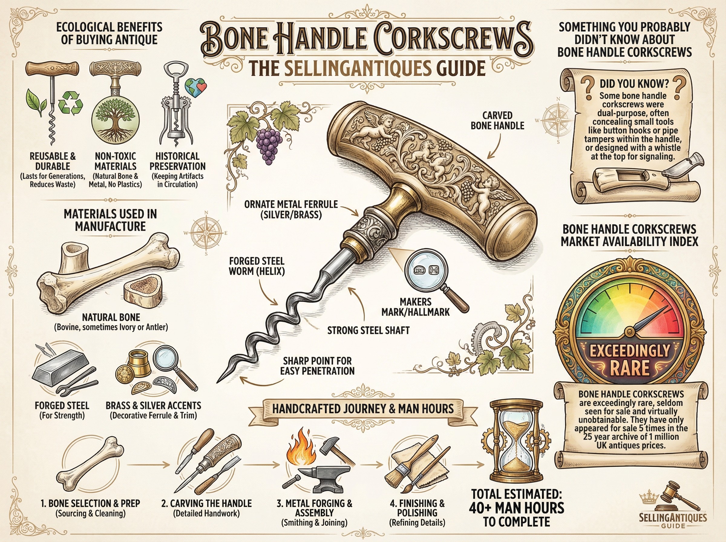 Bone Handle Corkscrews Guide Infographic