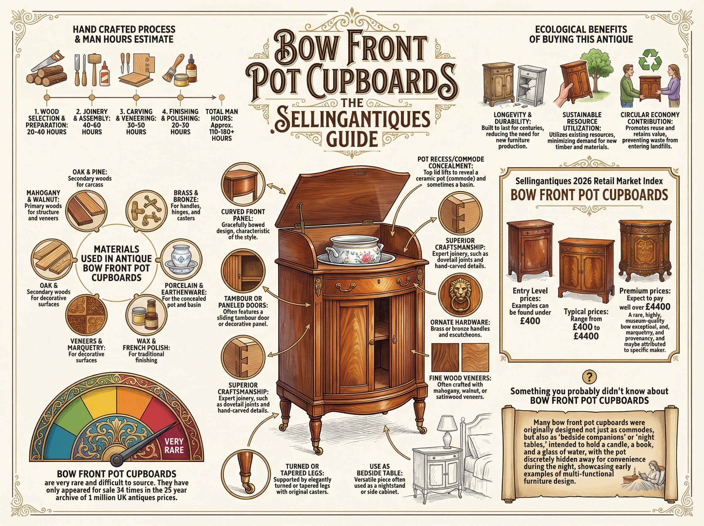 Bow Front Pot Cupboards Guide Infographic