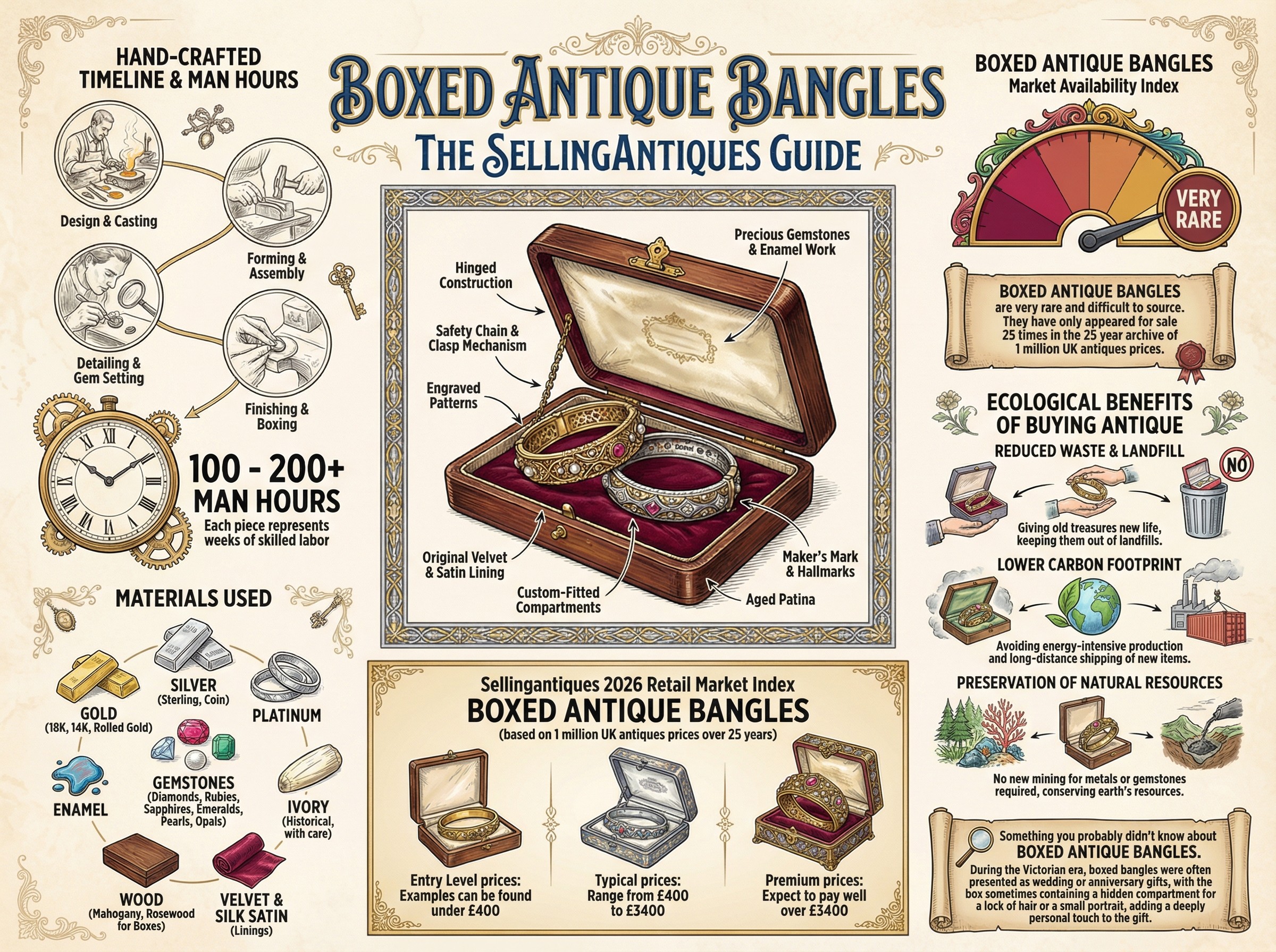 Boxed Antique Bangles Guide Infographic